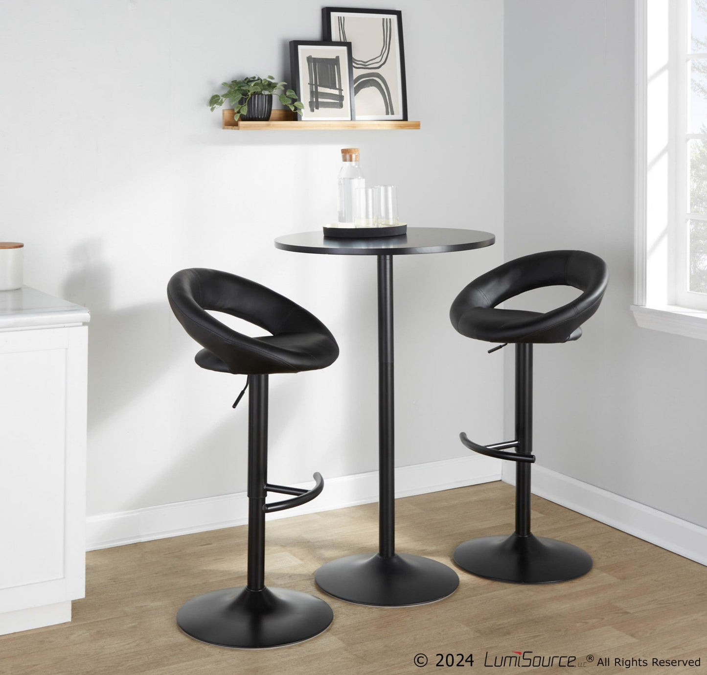 Lumisource Posh Adjustable Barstool - Set of 2