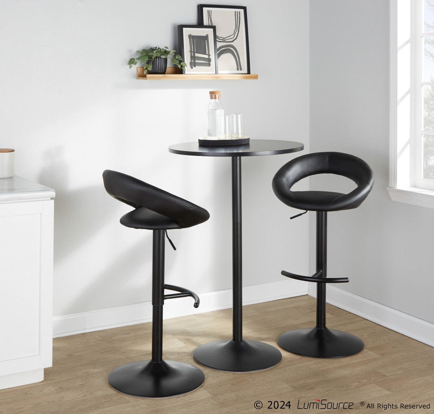 Lumisource Posh Adjustable Barstool - Set of 2