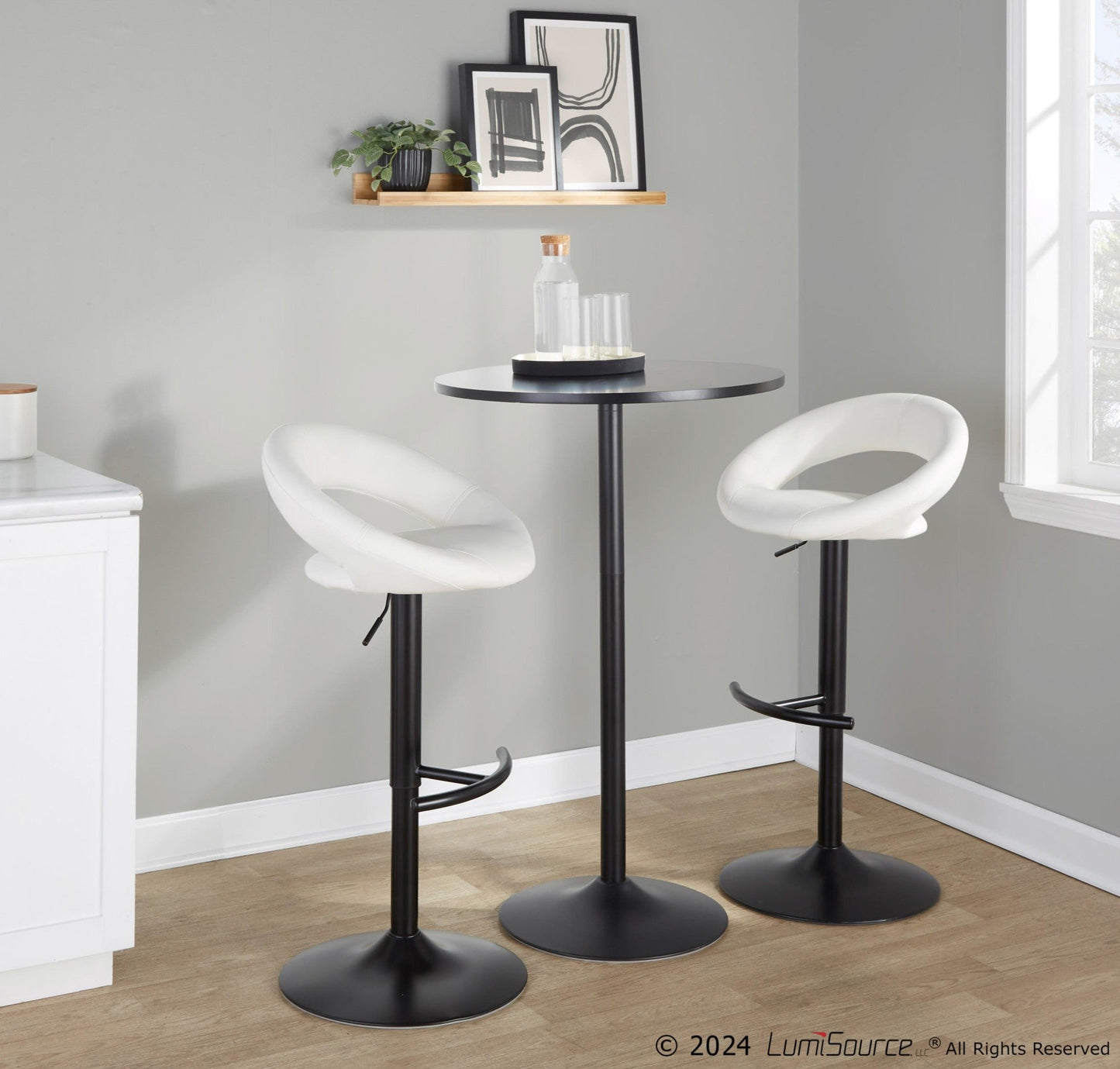 Lumisource Posh Adjustable Barstool - Set of 2
