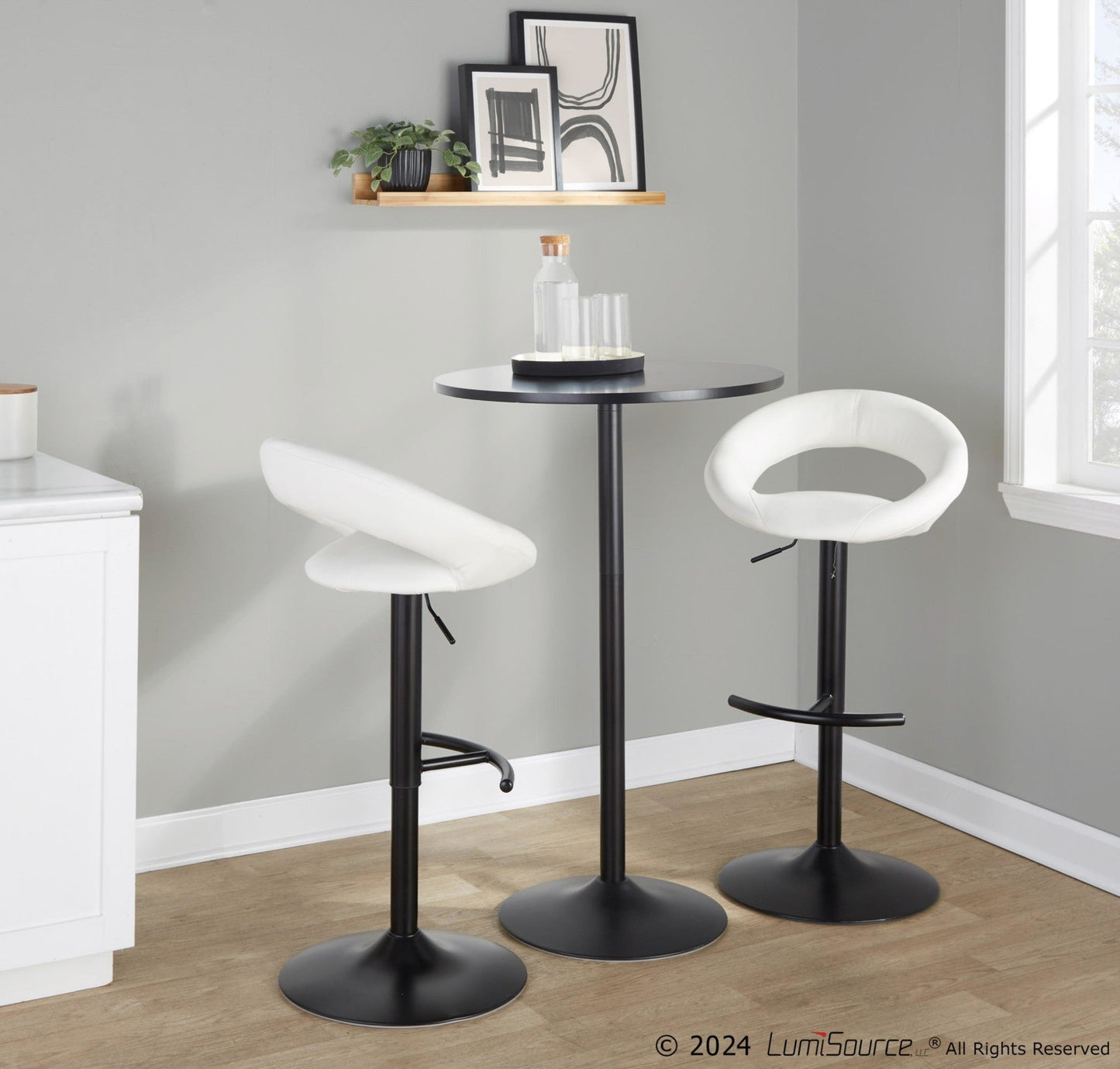 Lumisource Posh Adjustable Barstool - Set of 2
