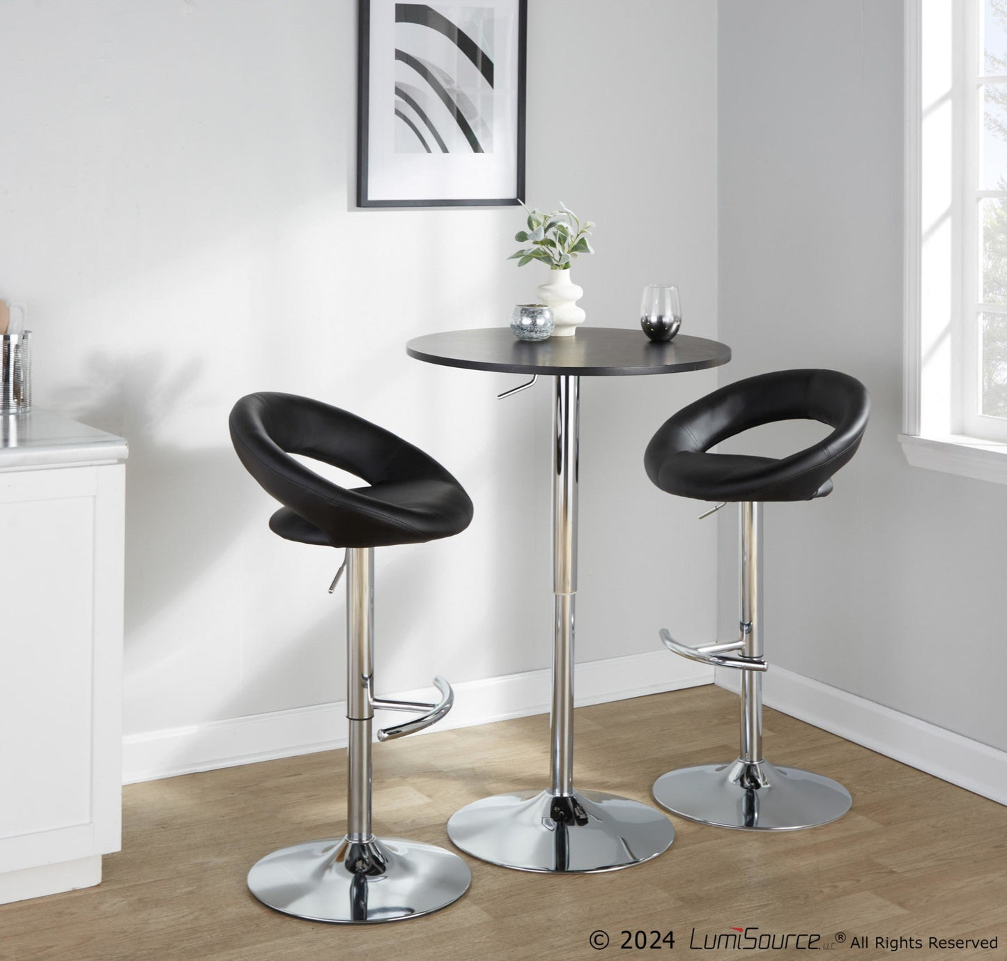 Lumisource Posh Adjustable Barstool - Set of 2