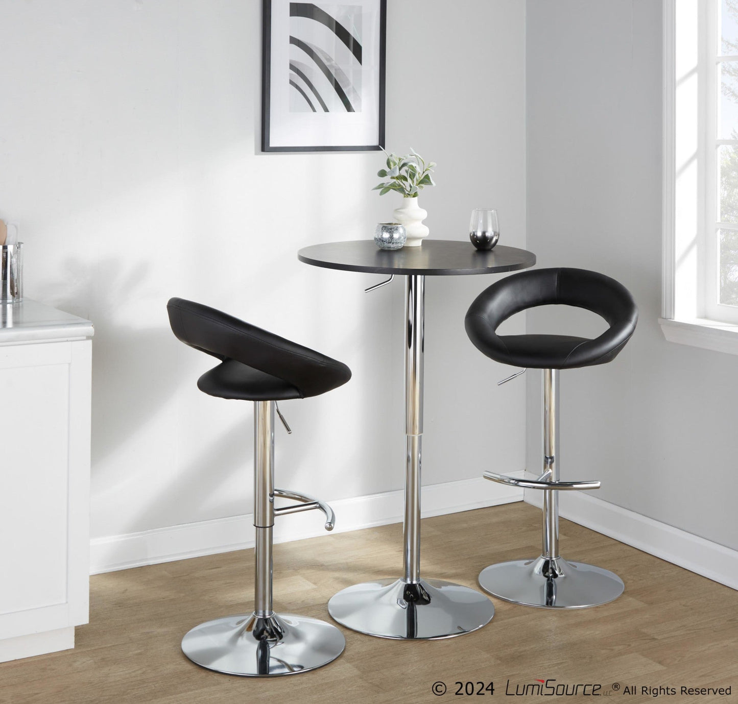 Lumisource Posh Adjustable Barstool - Set of 2