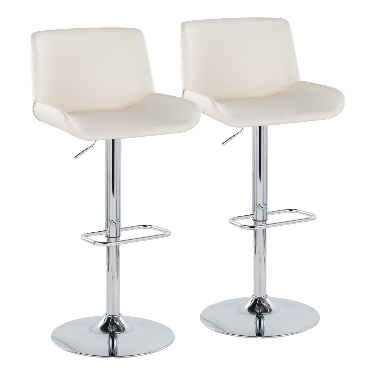 Majestic Office Furniture Upholstered Adjustable Barstool - Set of 2