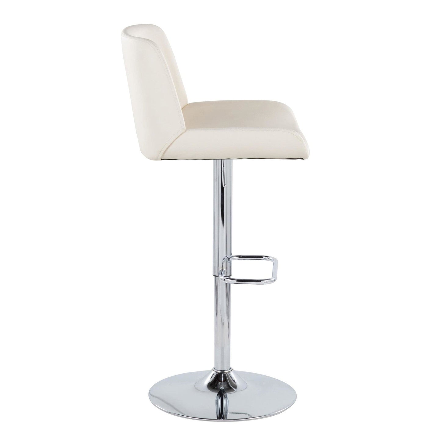 Majestic Office Furniture Upholstered Adjustable Barstool - Set of 2