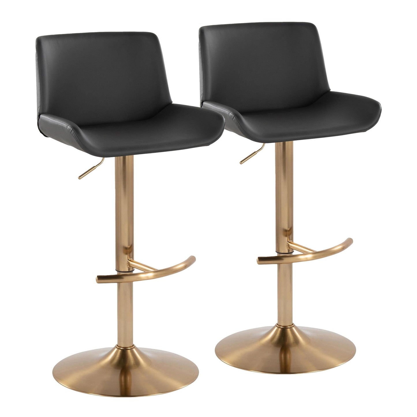 Majestic Office Furniture Upholstered Adjustable Barstool - Set of 2
