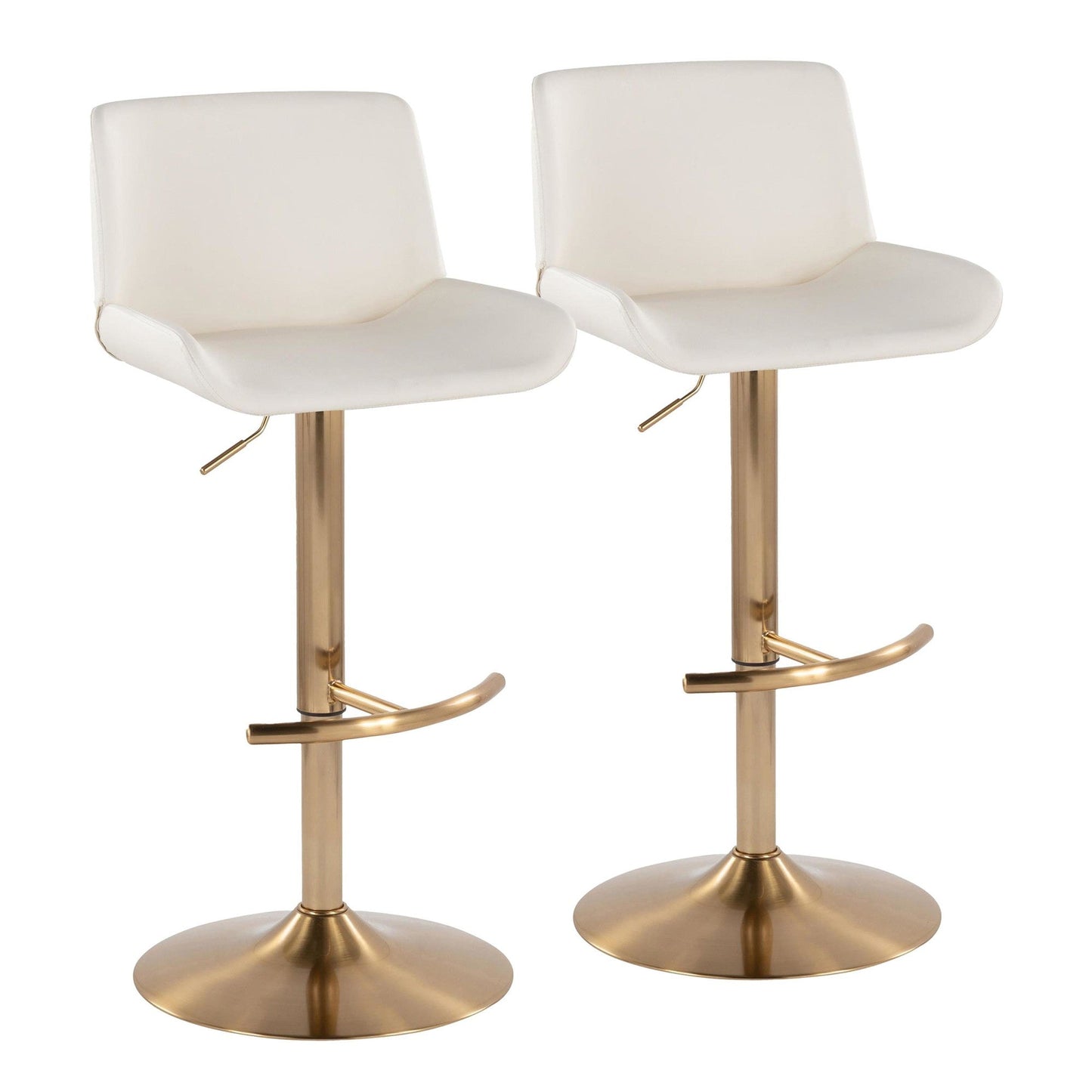 Majestic Office Furniture Upholstered Adjustable Barstool - Set of 2