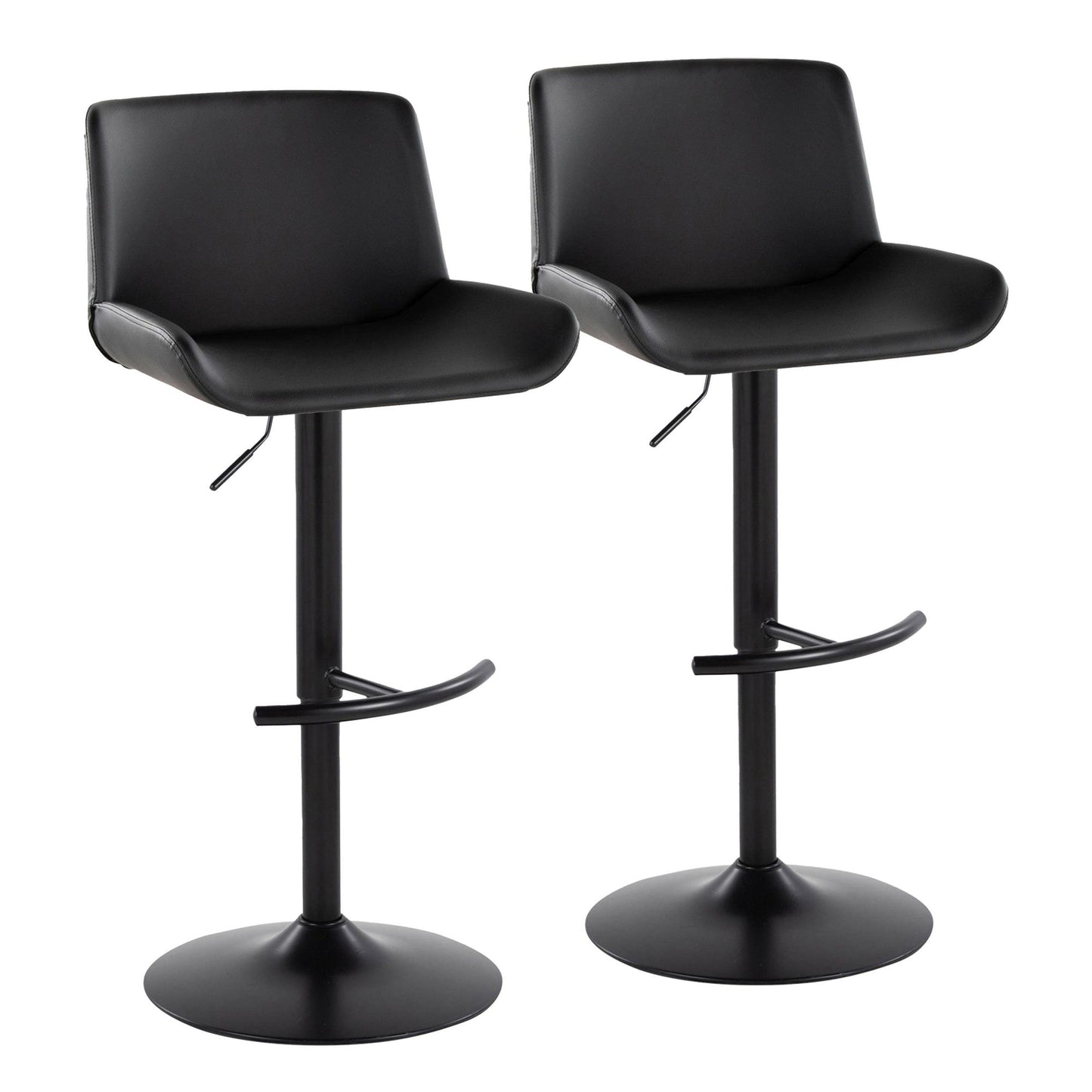 Majestic Office Furniture Upholstered Adjustable Barstool - Set of 2