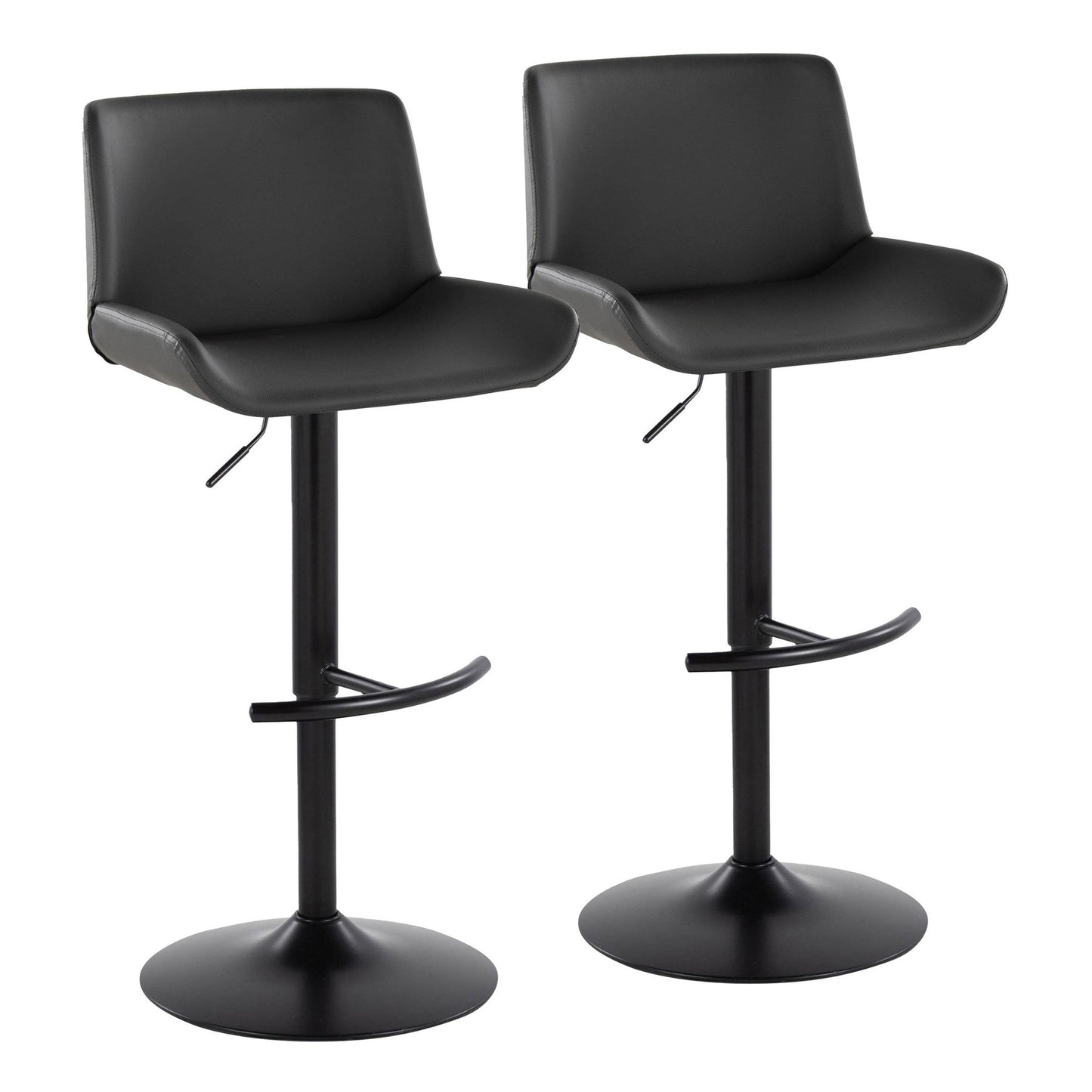 Majestic Office Furniture Upholstered Adjustable Barstool - Set of 2