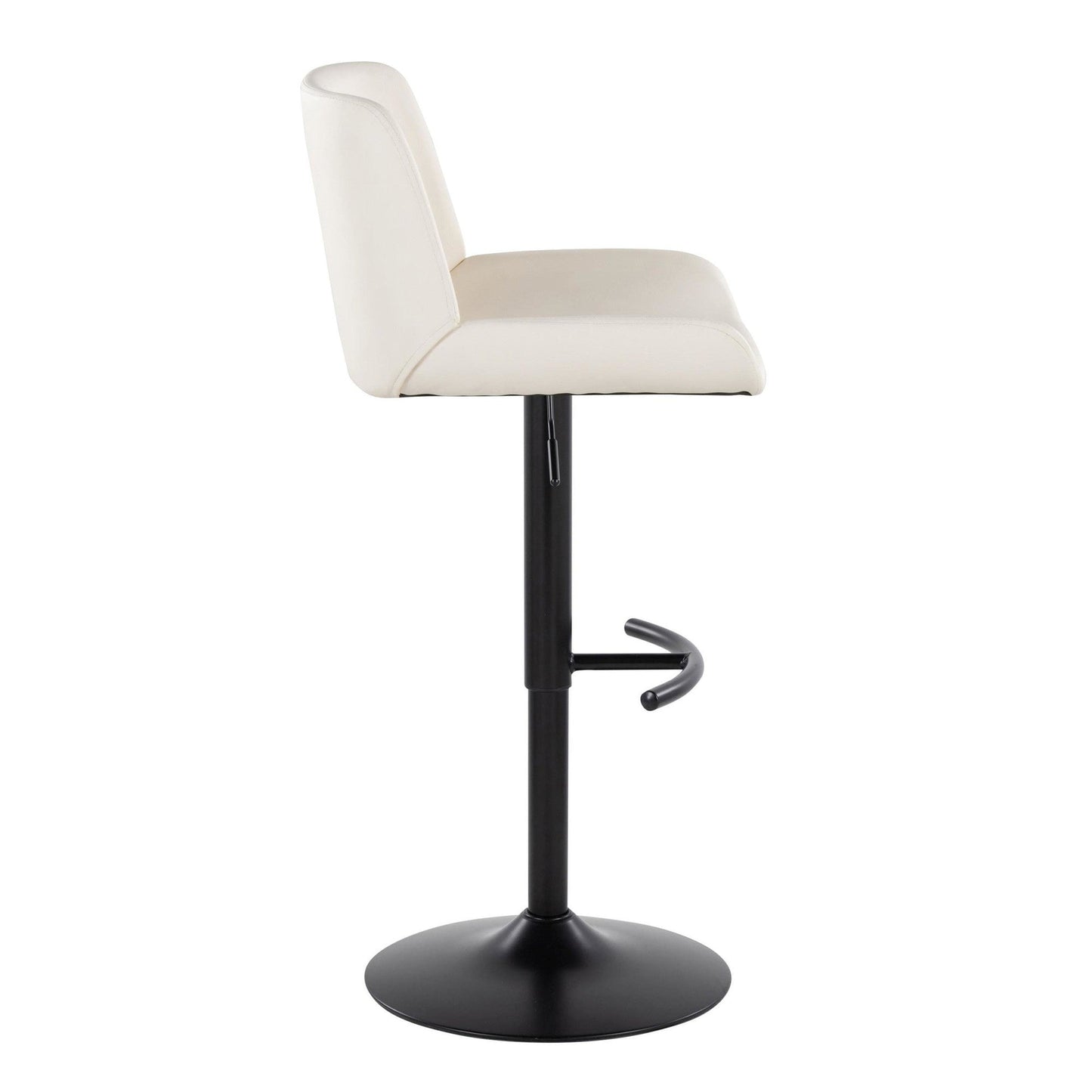 Majestic Office Furniture Upholstered Adjustable Barstool - Set of 2