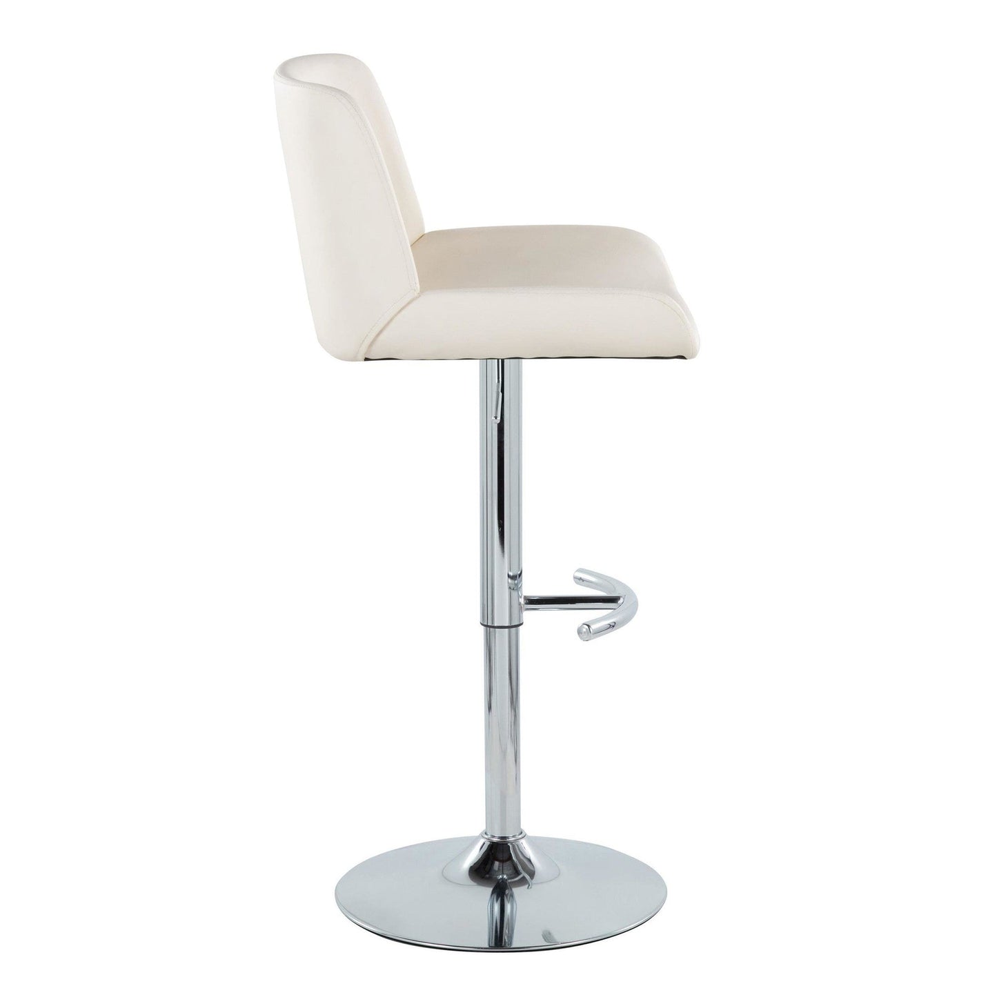 Majestic Office Furniture Upholstered Adjustable Barstool - Set of 2