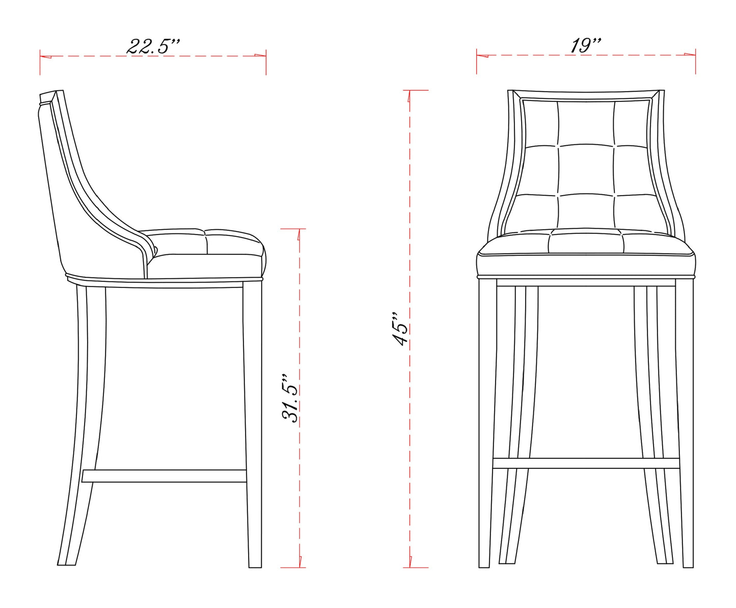 Manhattan Comfort Fifth Avenue Barstool
