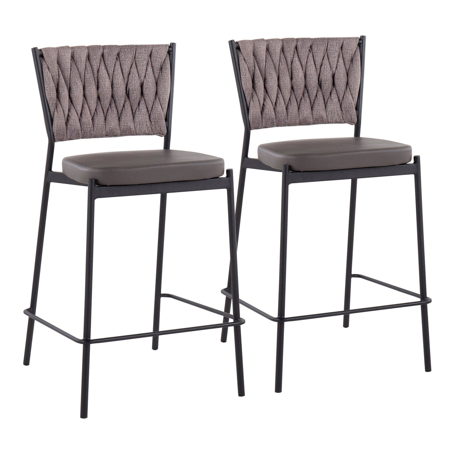 Majestic Office Furniture Tania 24" Fixed-Height Counter Stool - Set of 2
