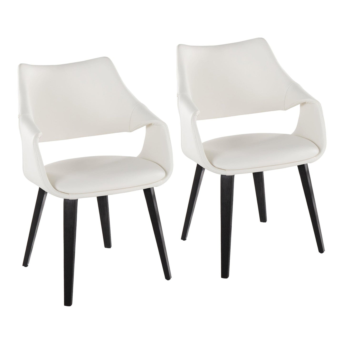 Lumisource Curvo High Back Upholstered Chair - Set of 2