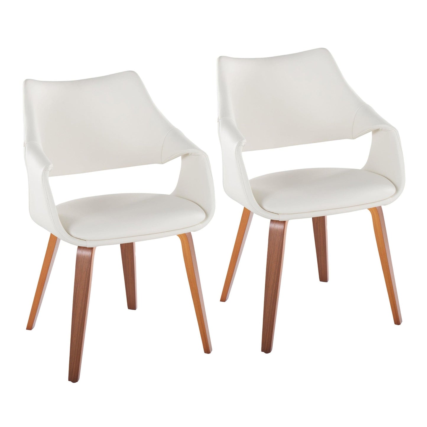Lumisource Curvo High Back Upholstered Chair - Set of 2