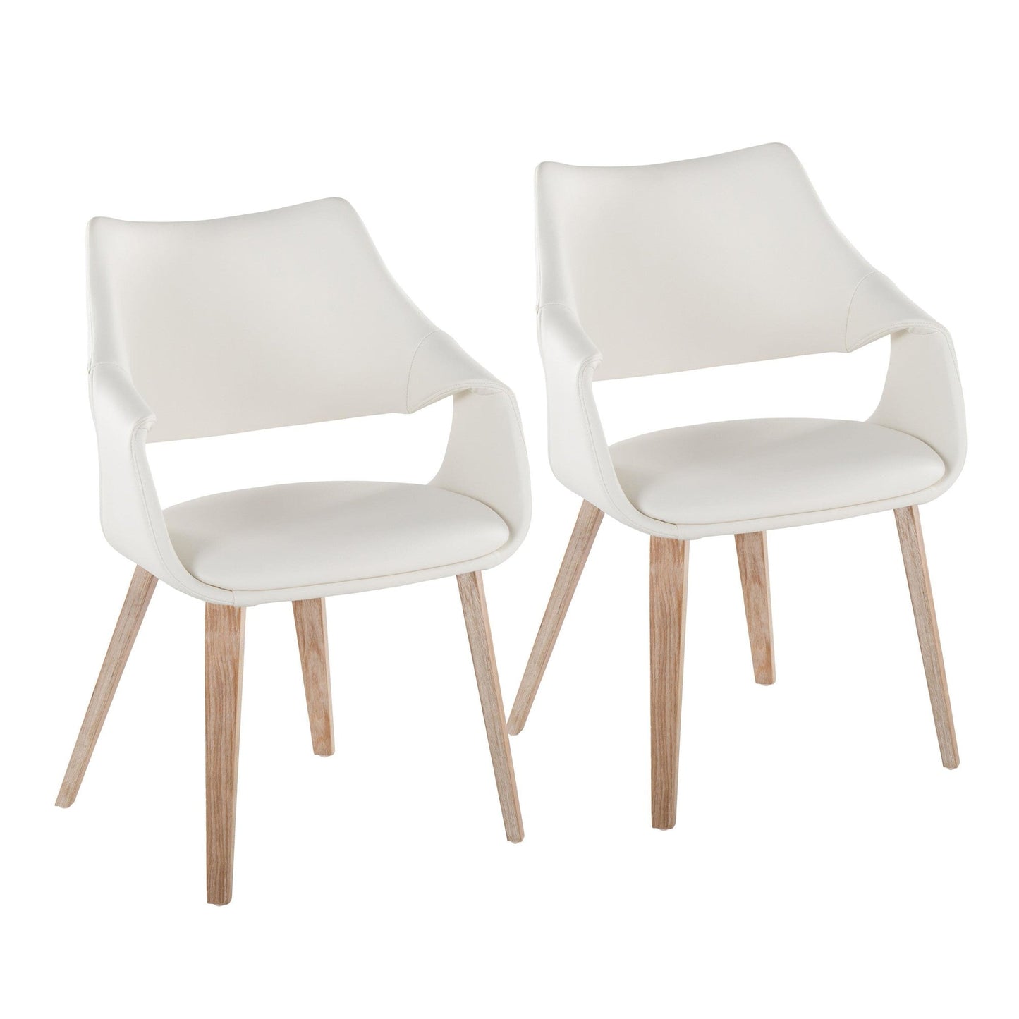 Lumisource Curvo High Back Upholstered Chair - Set of 2