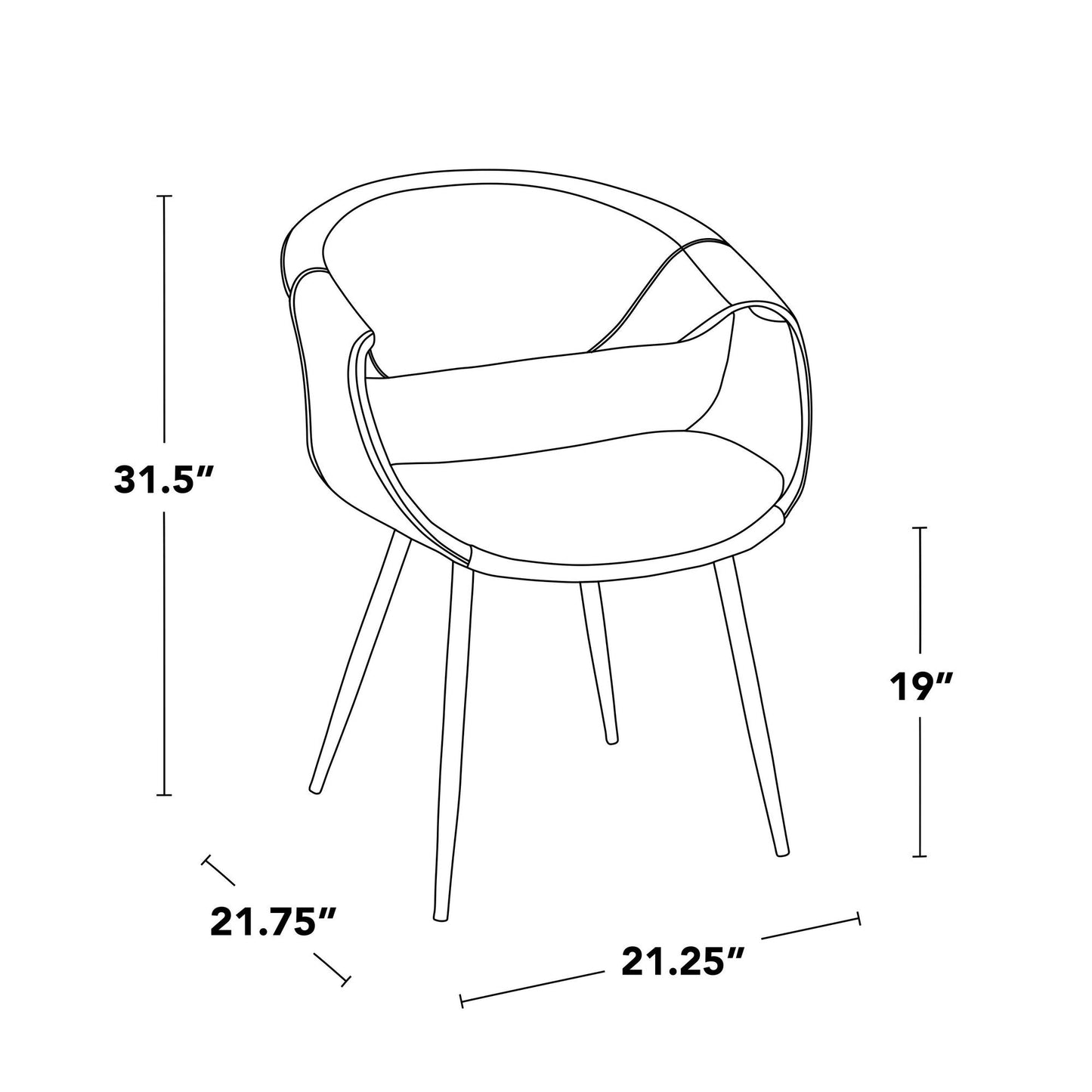 Majestic Office Furniture Upholstered Chair - Set of 2