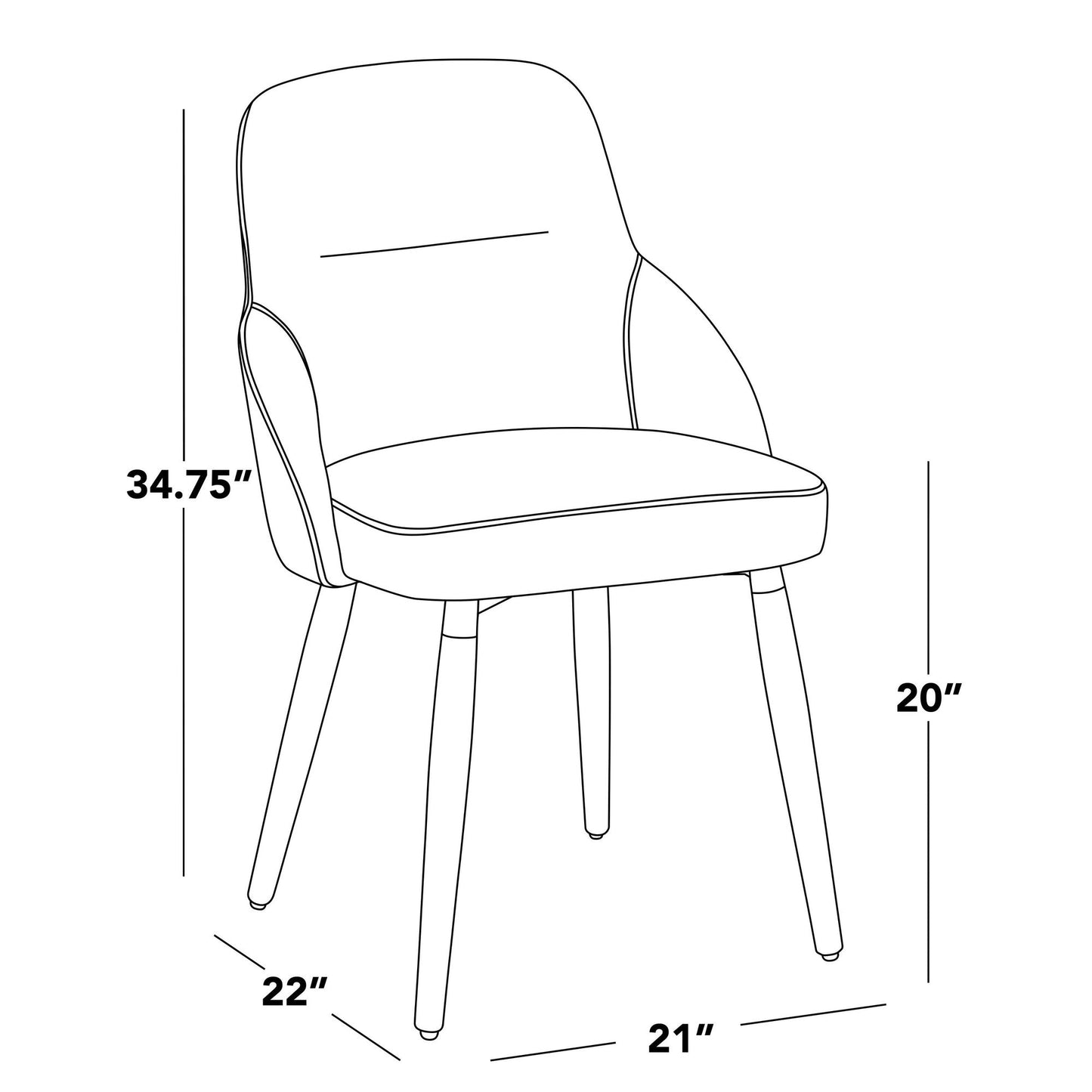 Majestic Office Furniture Upholstered Chair - Set of 2