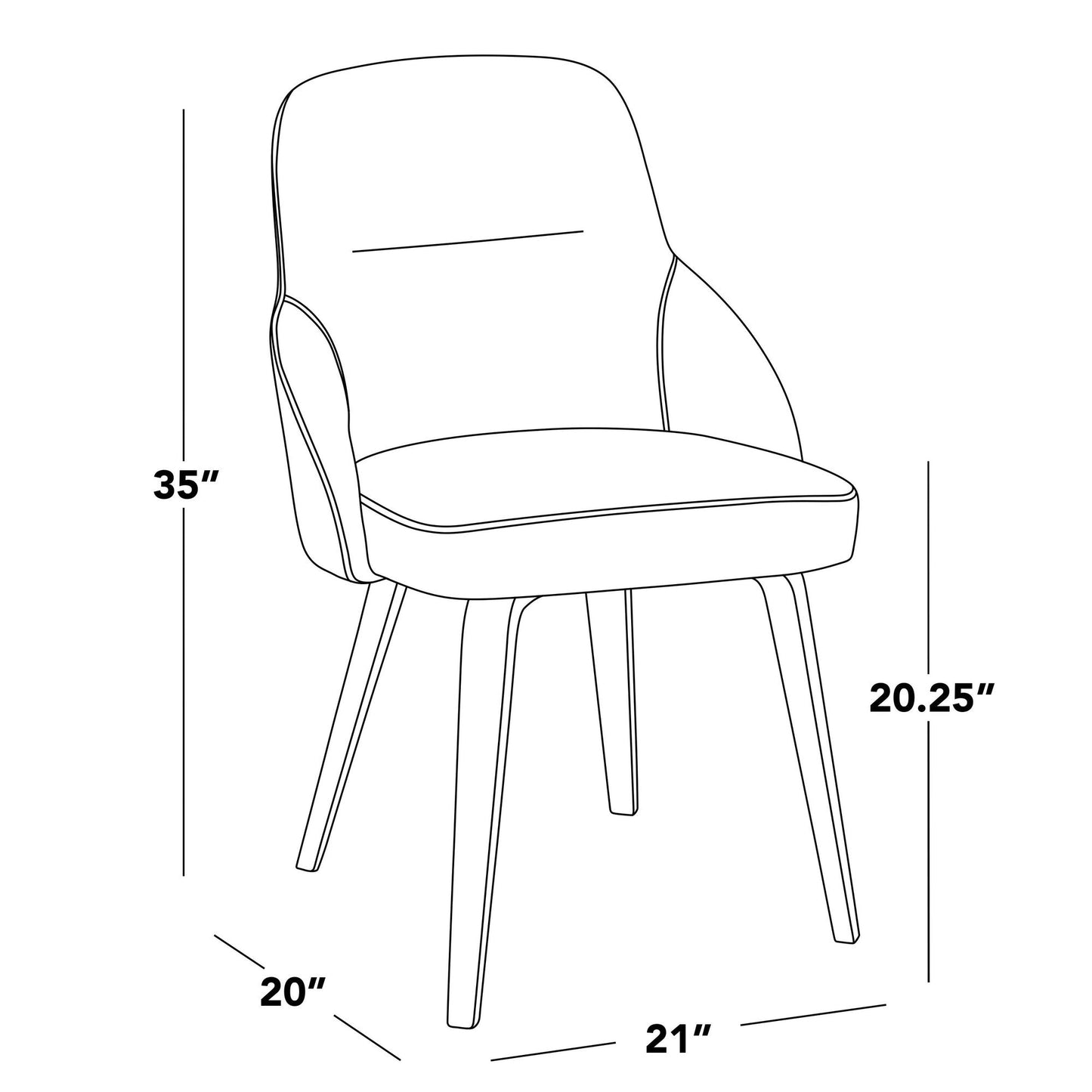 Lumisource York Upholstered Chair - Set of 2