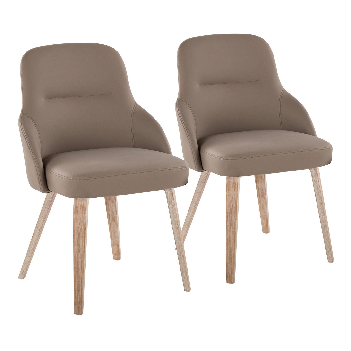 Lumisource York Upholstered Chair - Set of 2