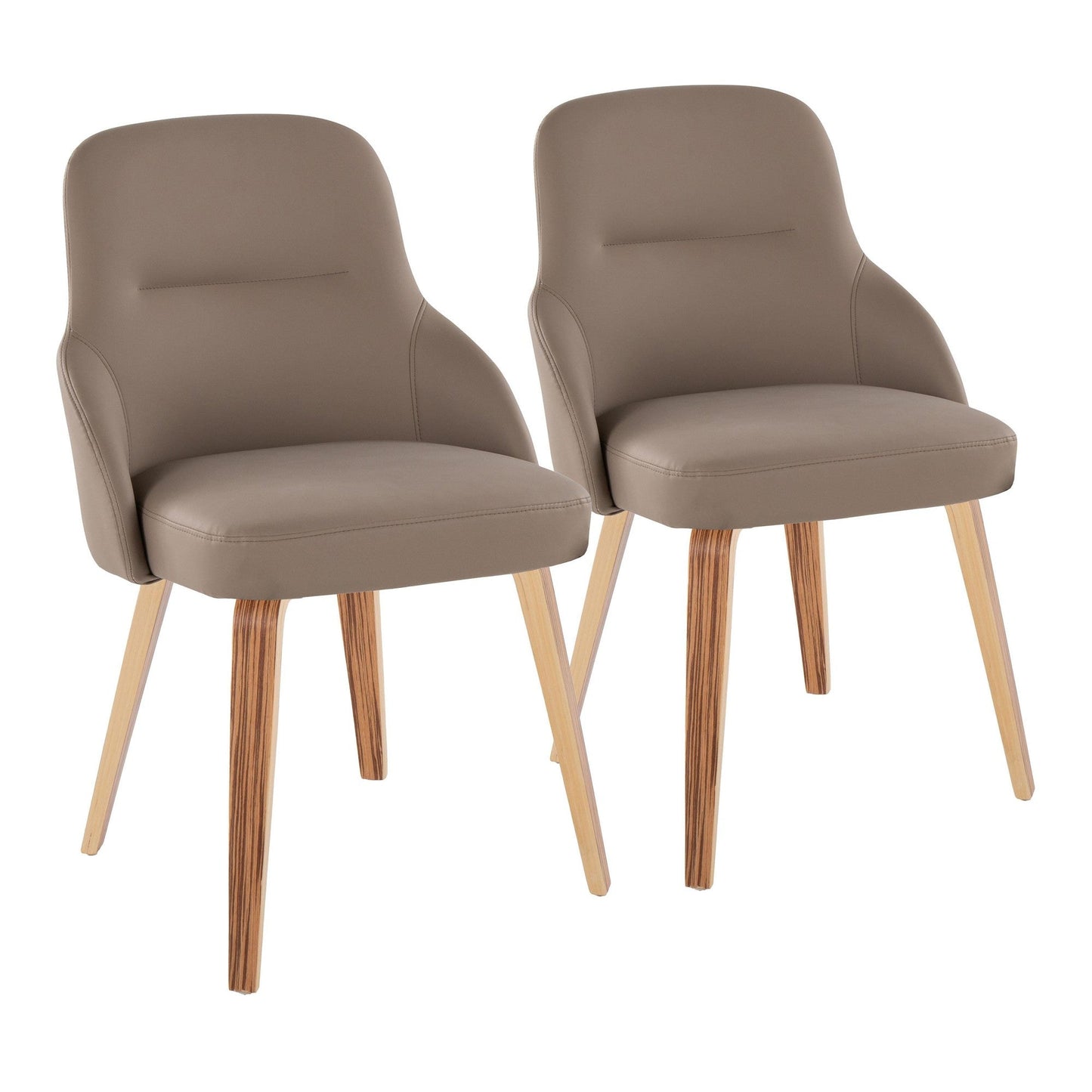 Lumisource York Upholstered Chair - Set of 2