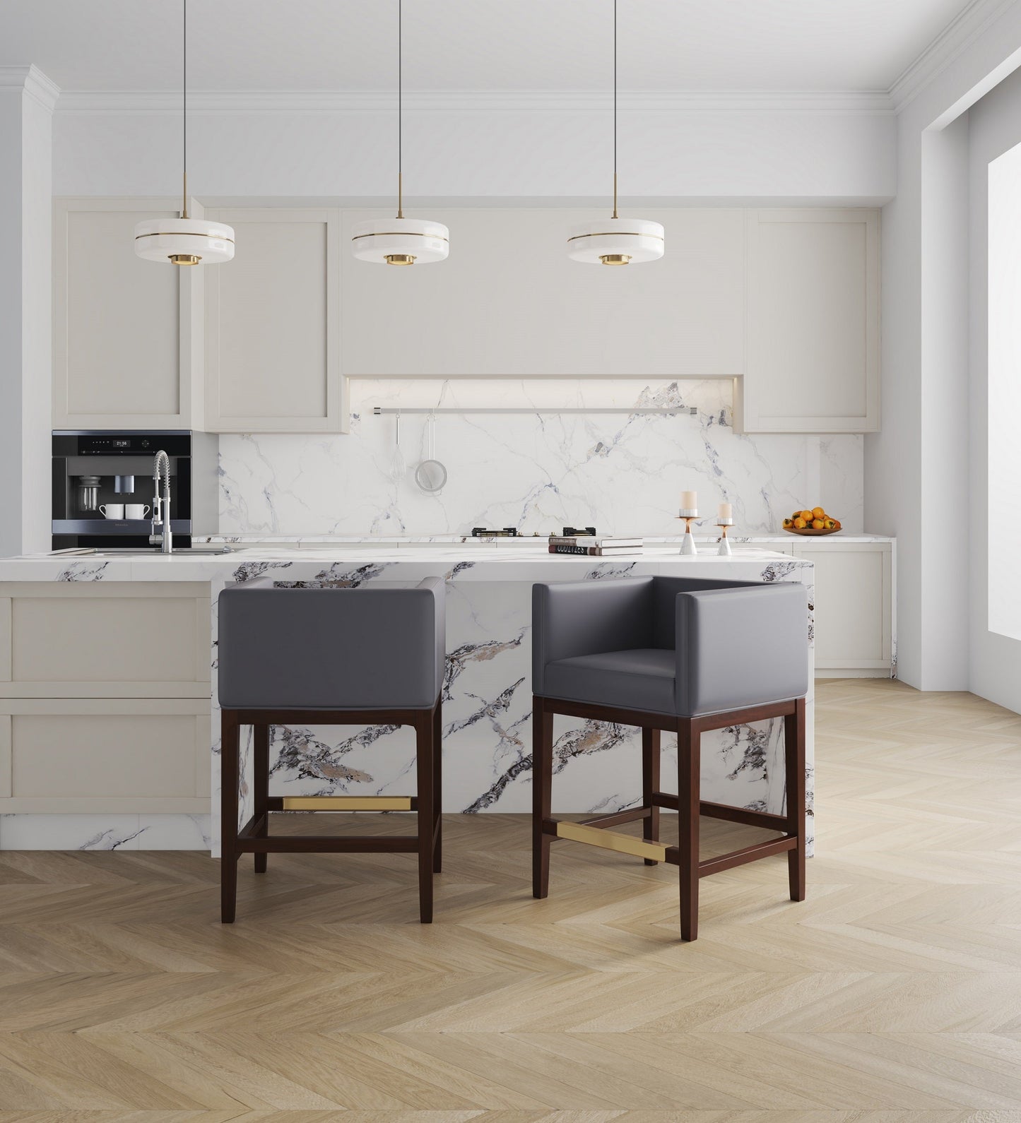 Manhattan Comfort Kingsley Counter Stool