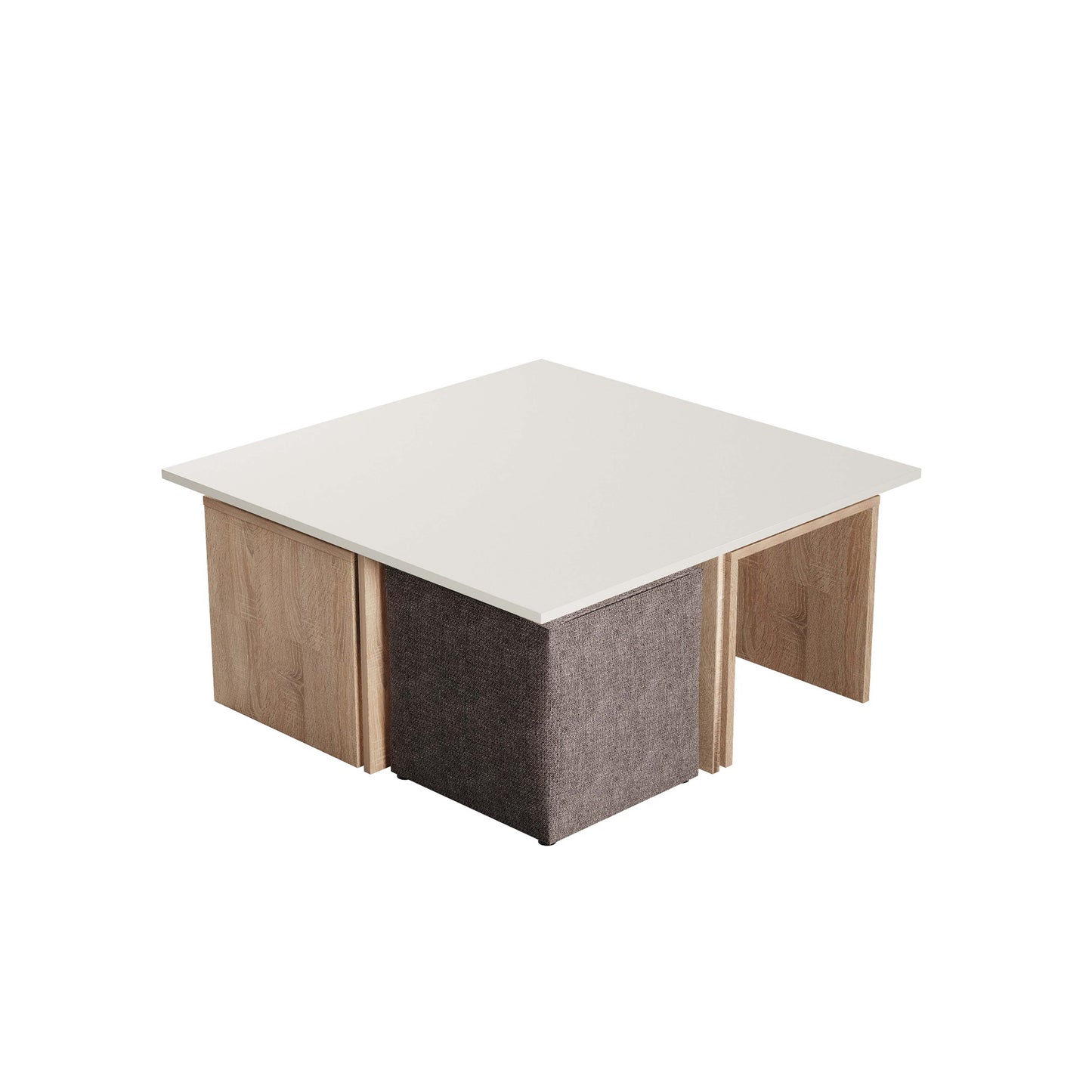 Manhattan Comfort Haley Coffee Table and Ottoman Set