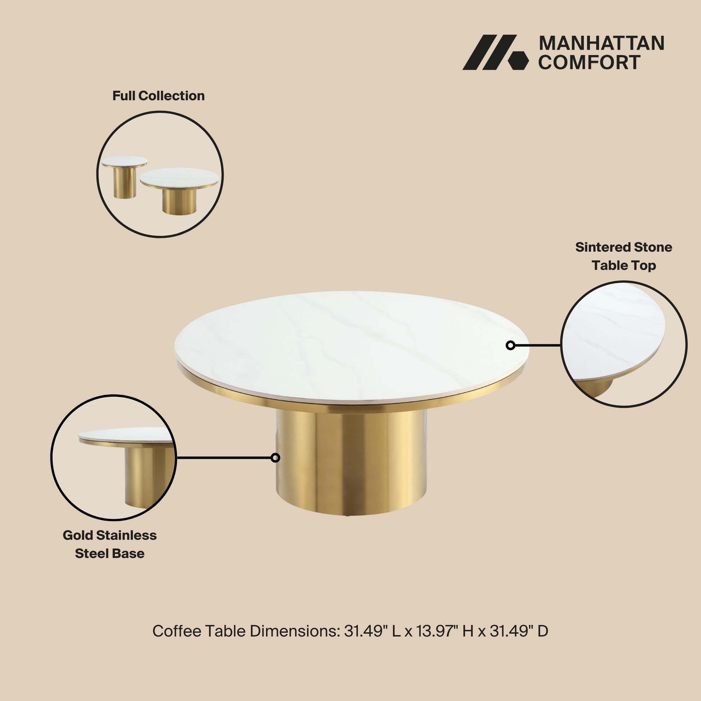 Manhattan Comfort Glenn Coffee Table