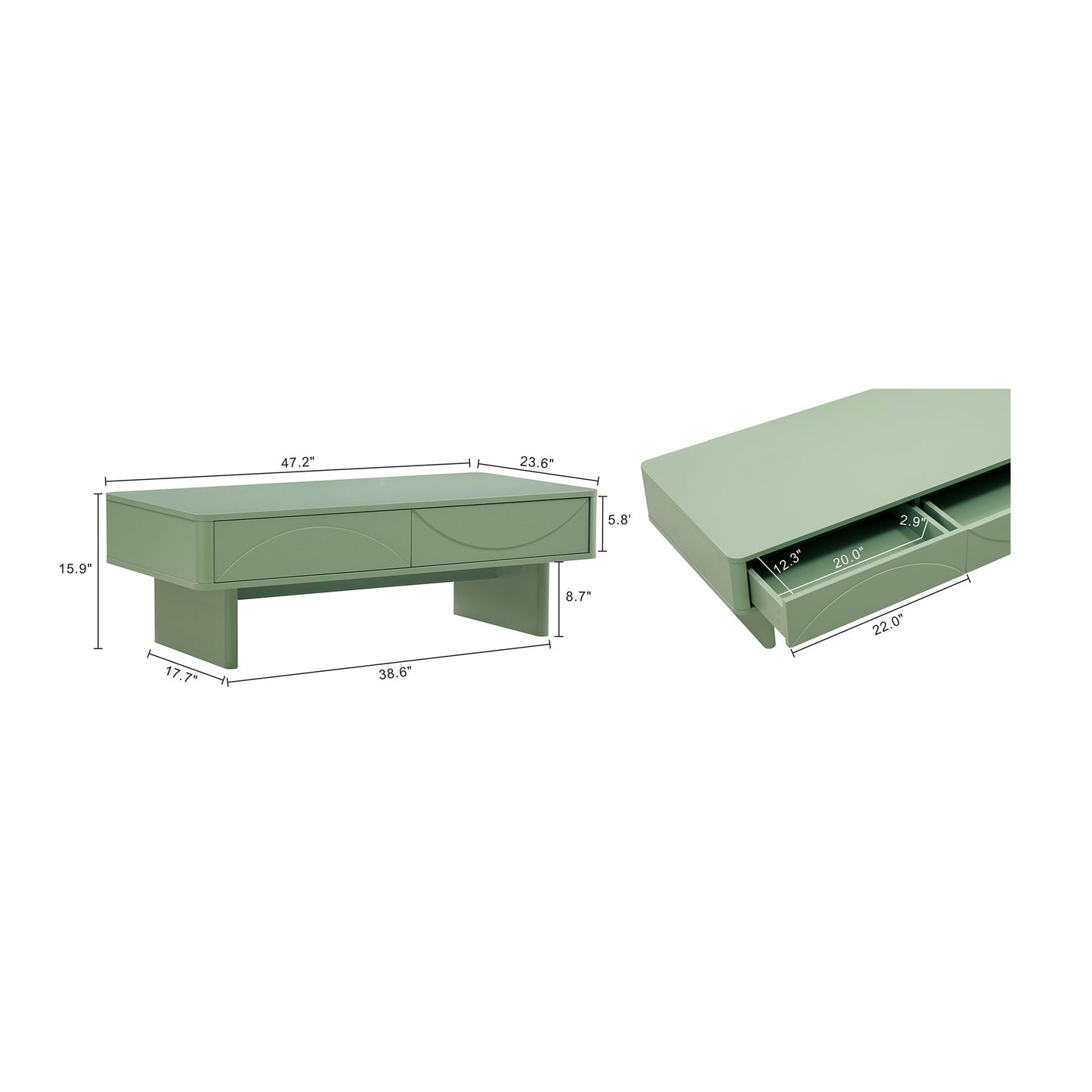 Manhattan Comfort Ella Coffee Table
