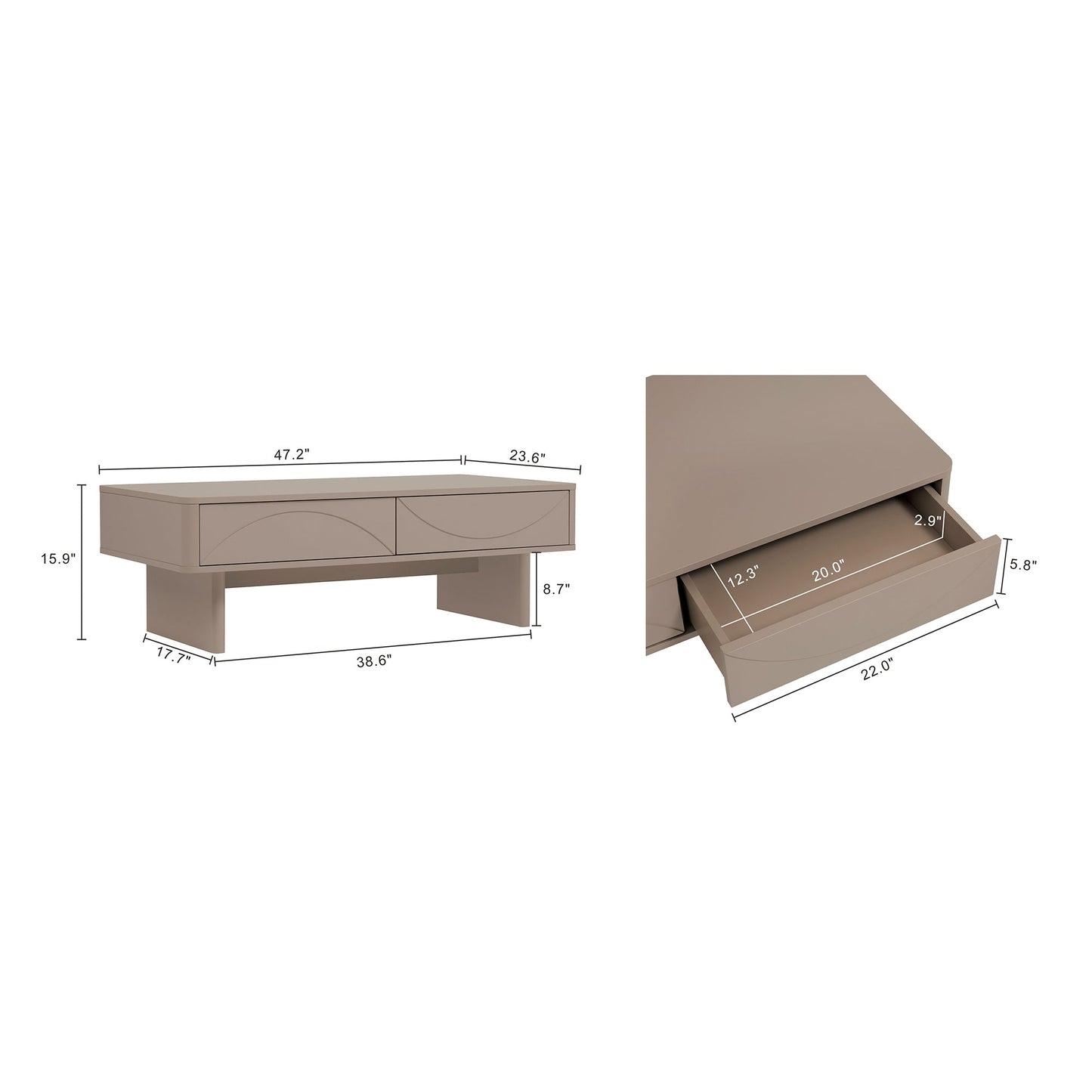 Manhattan Comfort Ella Coffee Table