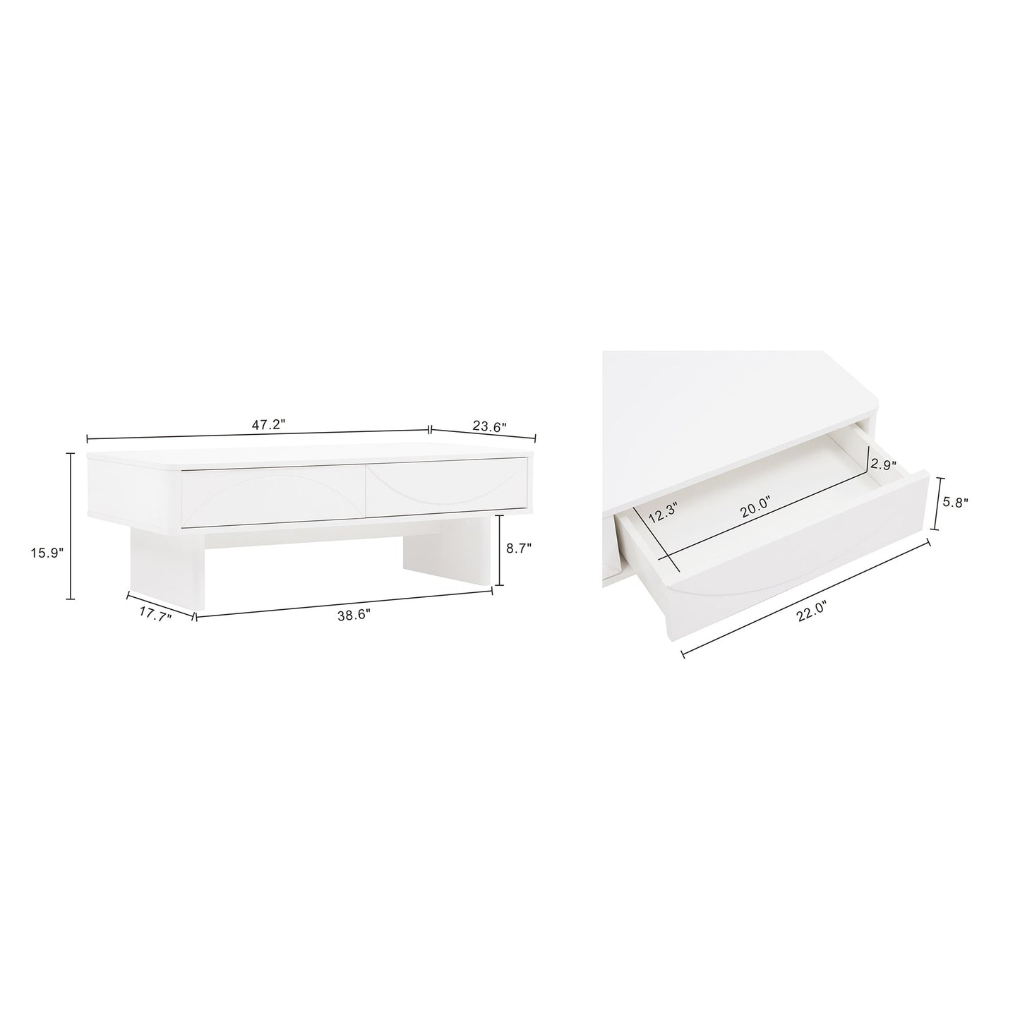 Manhattan Comfort Ella Coffee Table