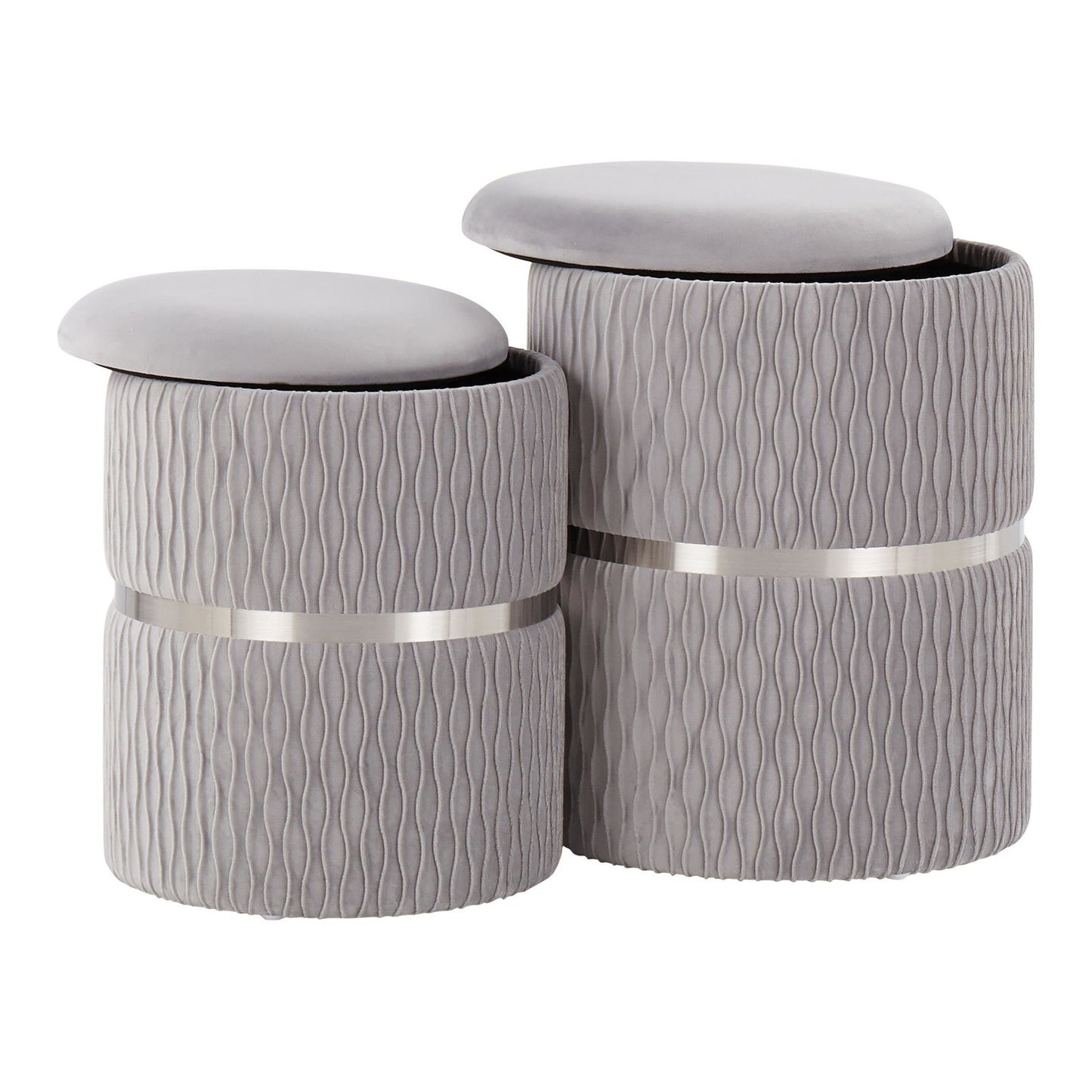 Lumisource Cinch Nesting Ottoman Set