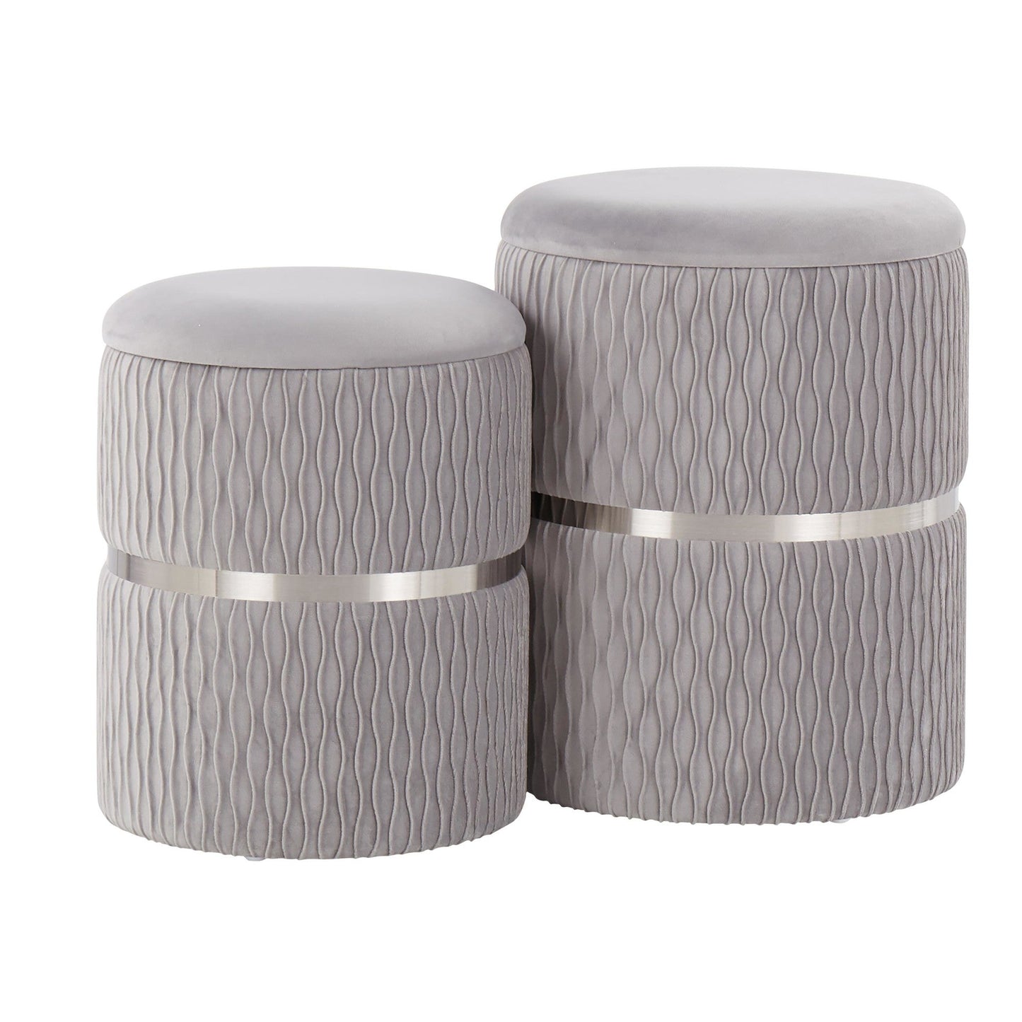 Lumisource Cinch Nesting Ottoman Set