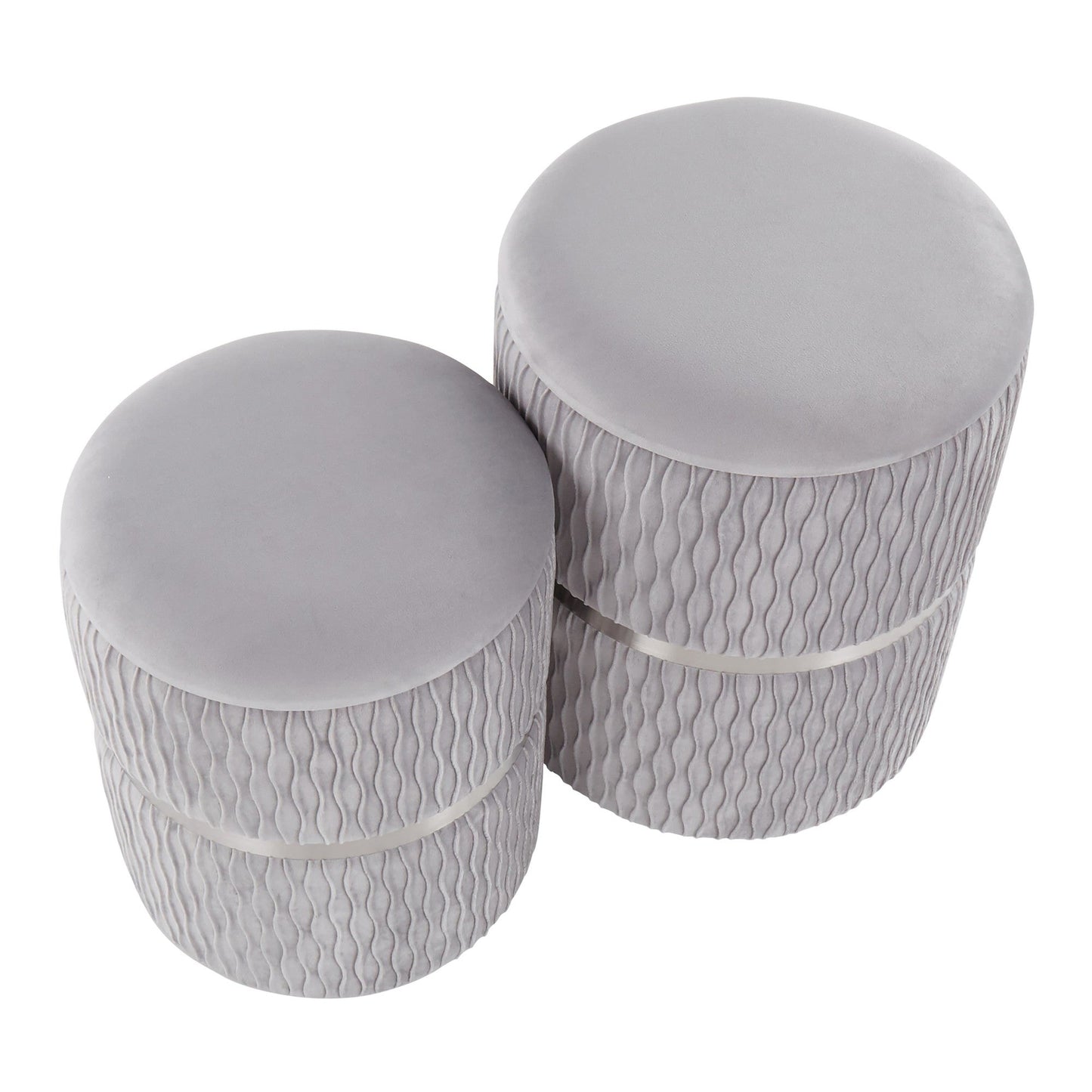 Lumisource Cinch Nesting Ottoman Set