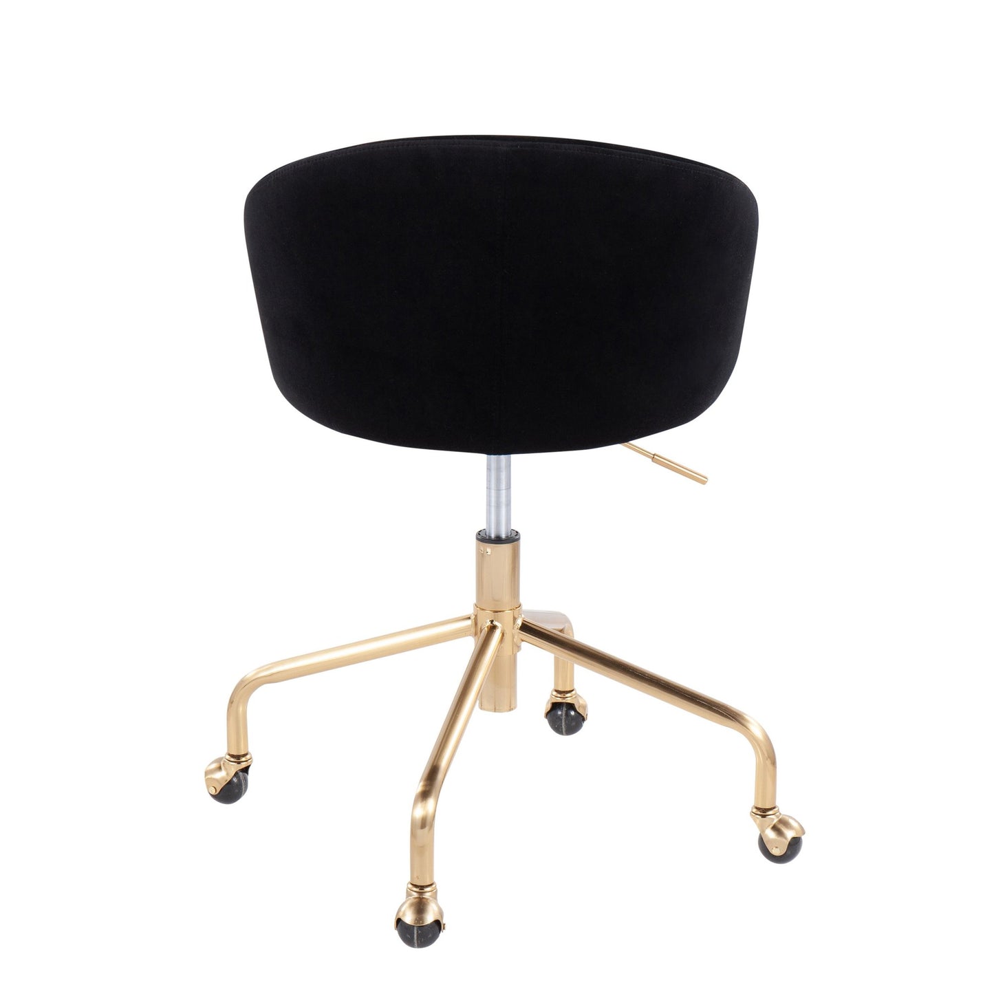 Majestic Office Furniture Contemporary/Glam Task Chair in Gold Metal and Black Velvet