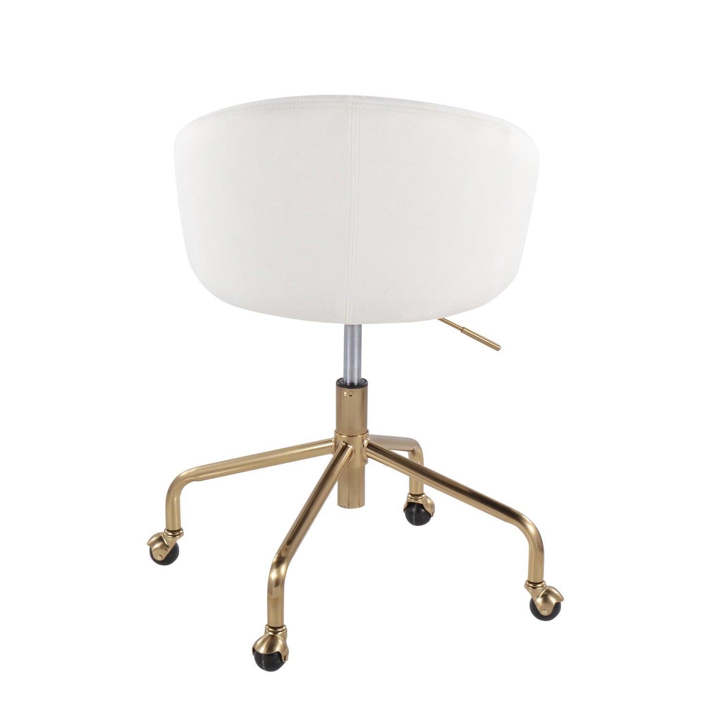 Majestic Office Furniture Contemporary/Glam Task Chair in Gold Metal and Black Velvet