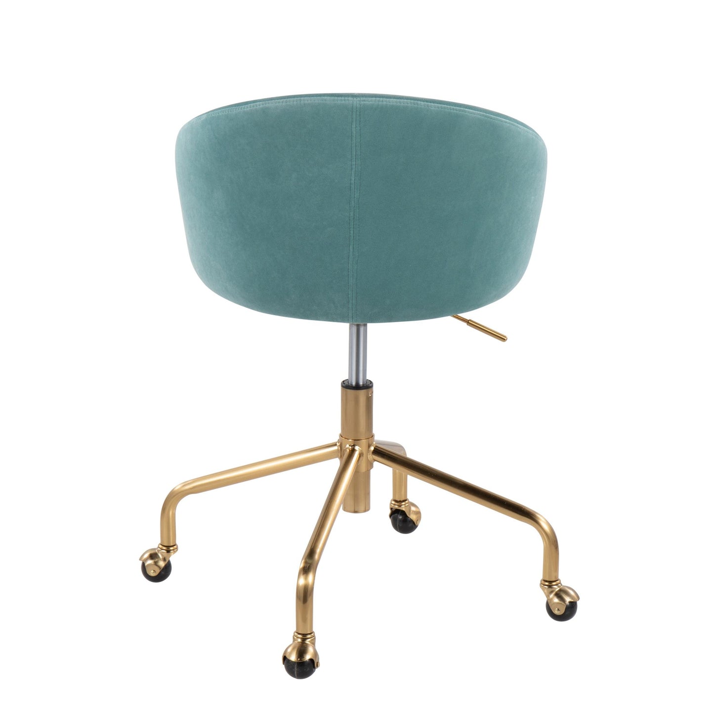 Majestic Office Furniture Contemporary/Glam Task Chair in Gold Metal and Black Velvet