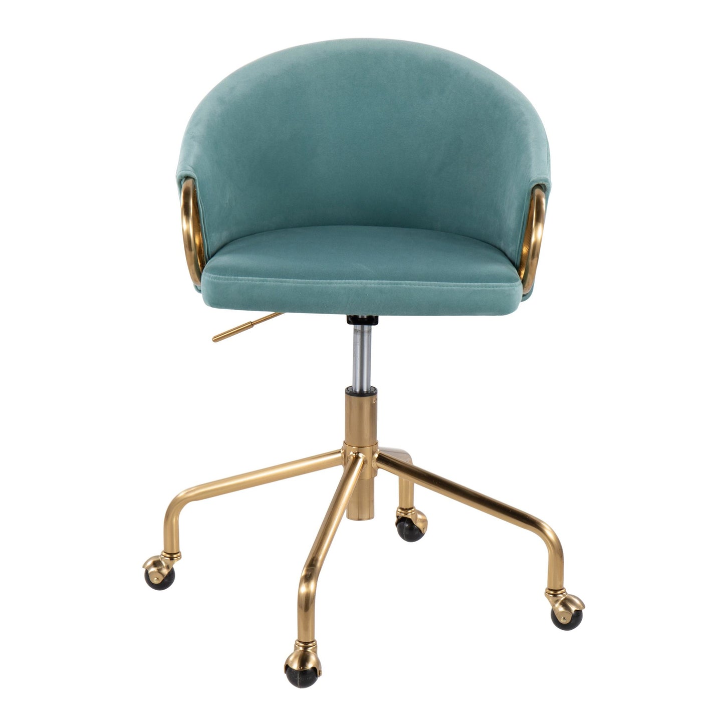 Majestic Office Furniture Contemporary/Glam Task Chair in Gold Metal and Black Velvet