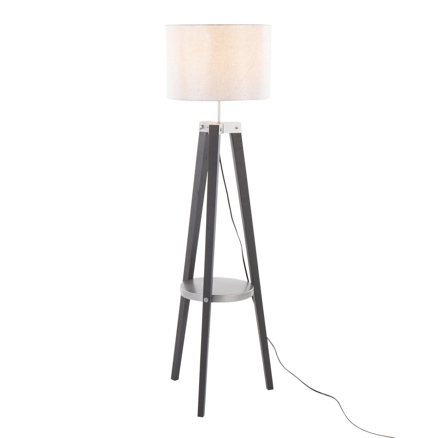 Majestic Office Furniture Shelf 58.5" Wood Floor Lamp