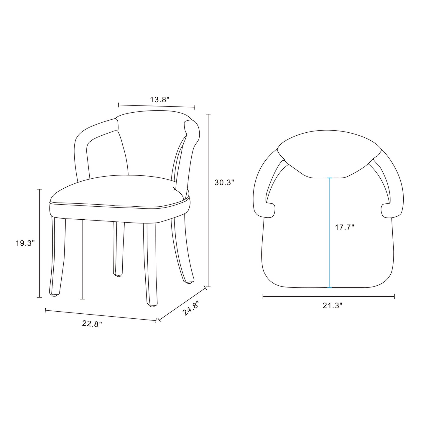 Manhattan Comfort Palmer Dining Armchair
