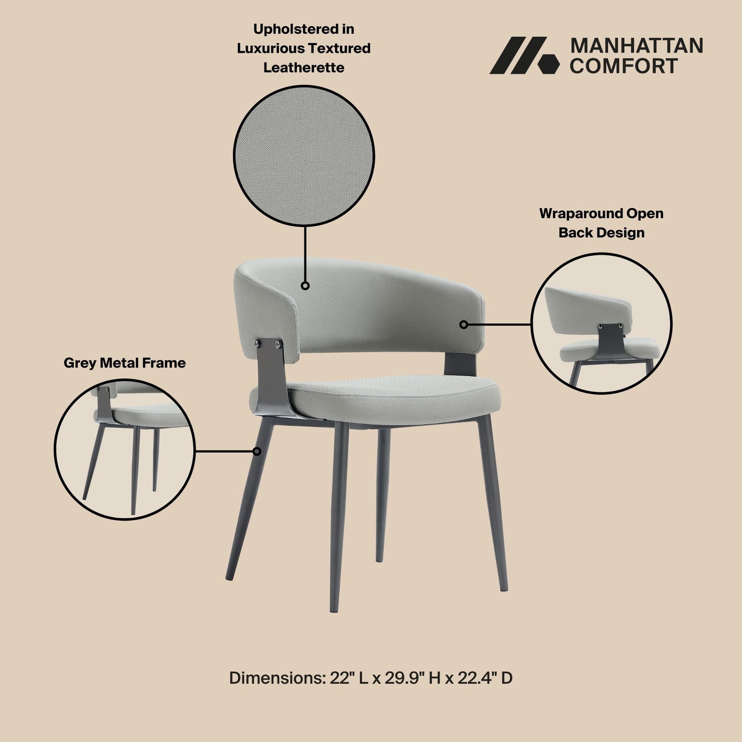 Manhattan Comfort Luce Dining Chair