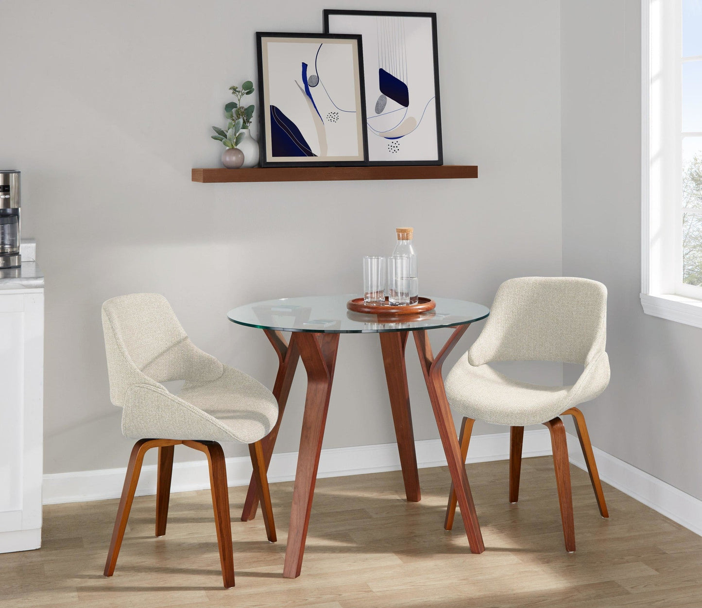 Majestic Office Furniture Round Fabrico Dining Set - 3 Piece