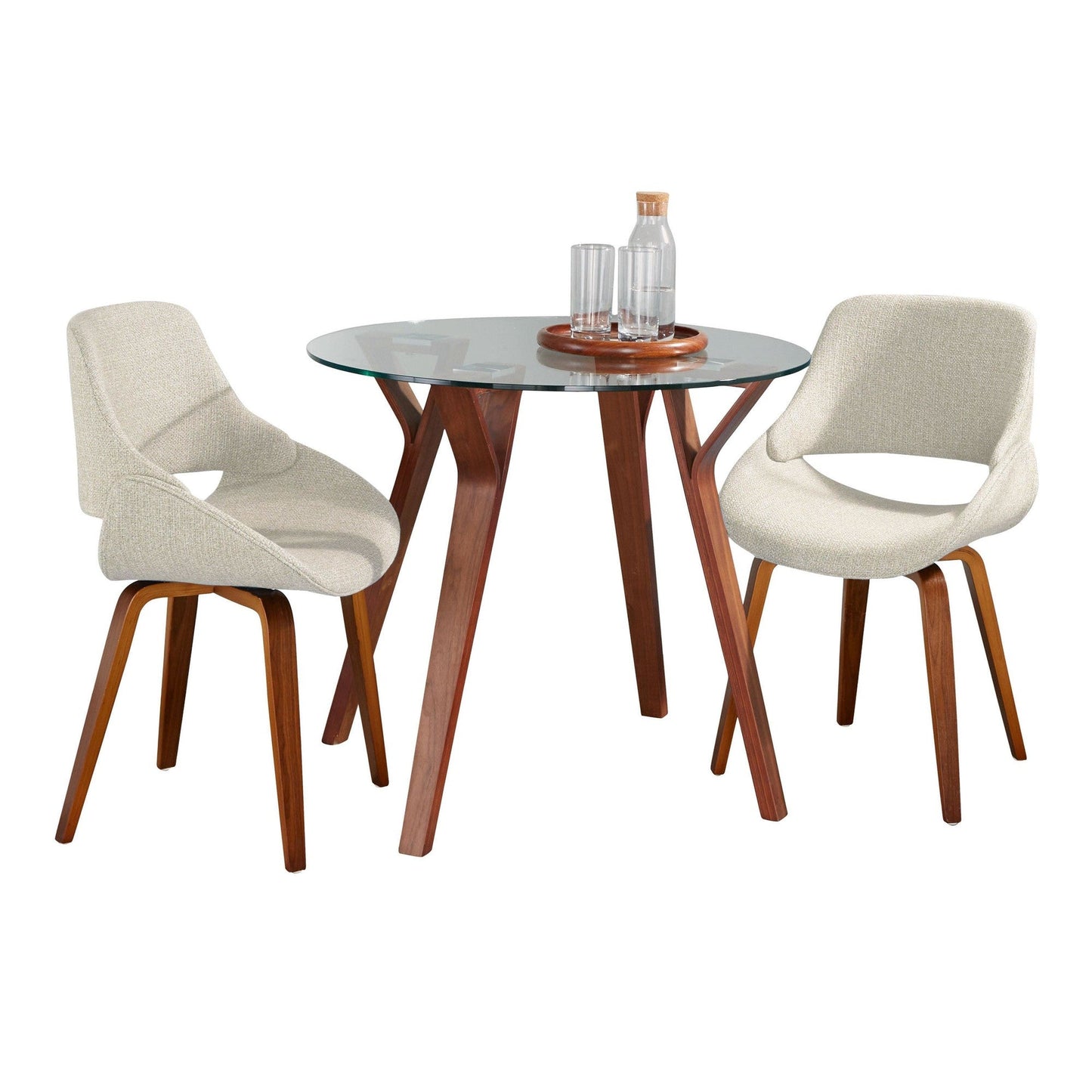 Majestic Office Furniture Round Fabrico Dining Set - 3 Piece