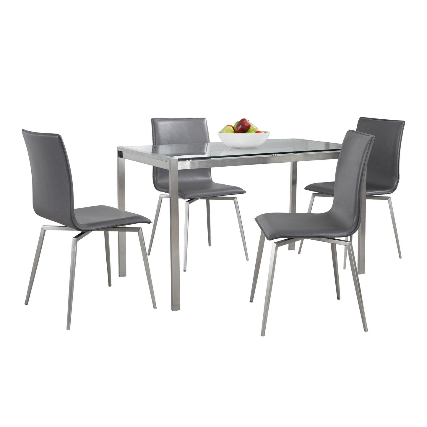 Majestic Office Furniture Upholstered Swivel Dining Set - 5 Piece