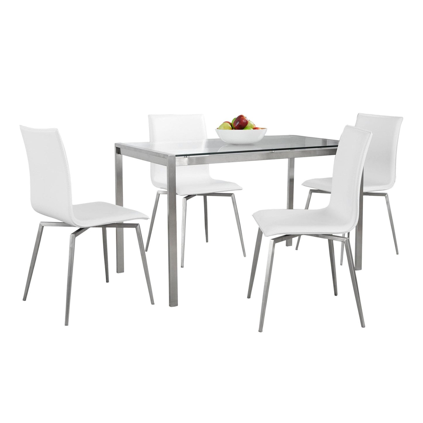 Majestic Office Furniture Upholstered Swivel Dining Set - 5 Piece