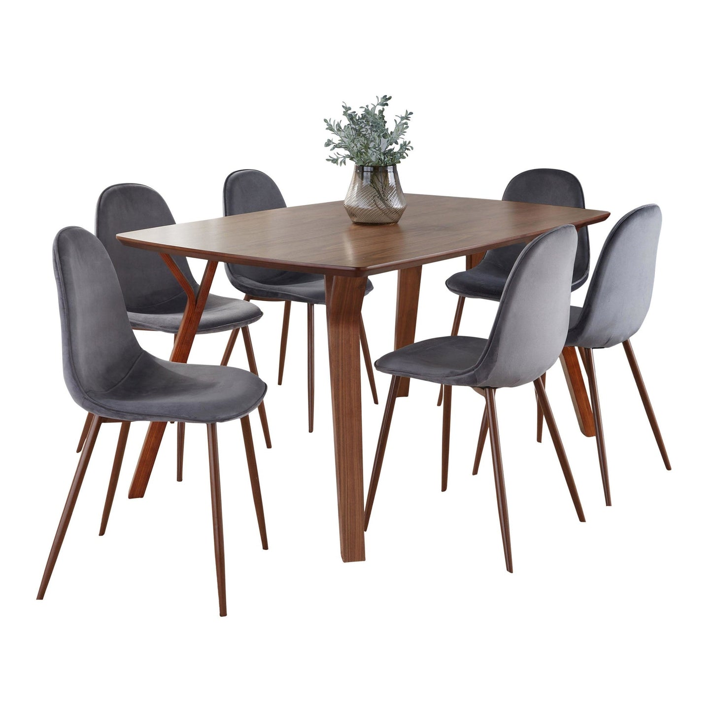 Lumisource Folia Pebble Dining Set - 7 Piece