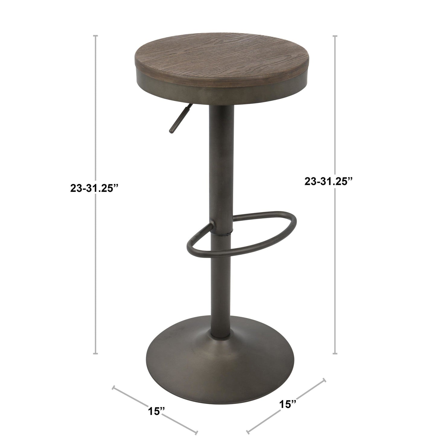 Majestic Office Furniture Adjustable Barstool - Set of 2