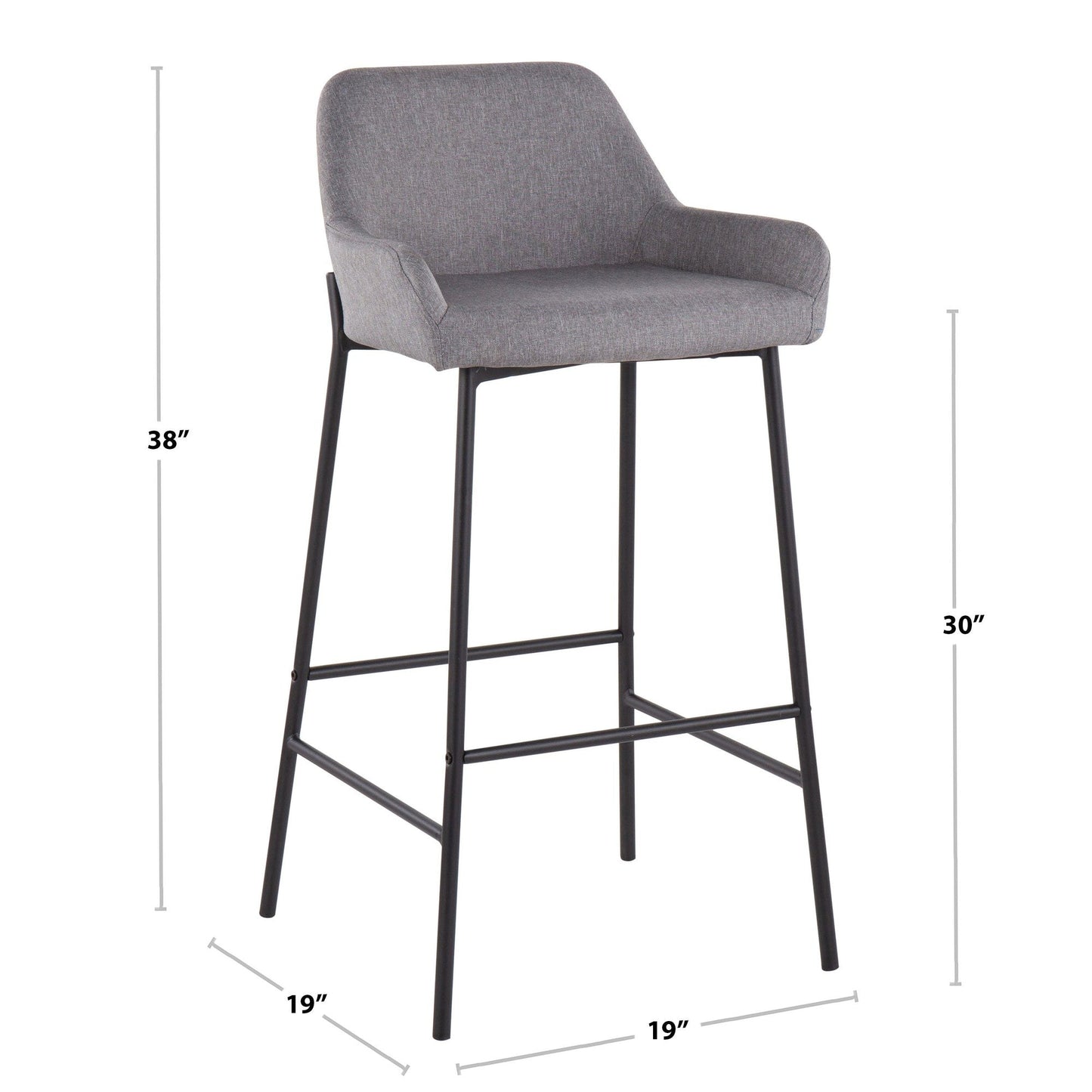 Majestic Office Furniture 30" Fixed-Height Barstool - Set of 2