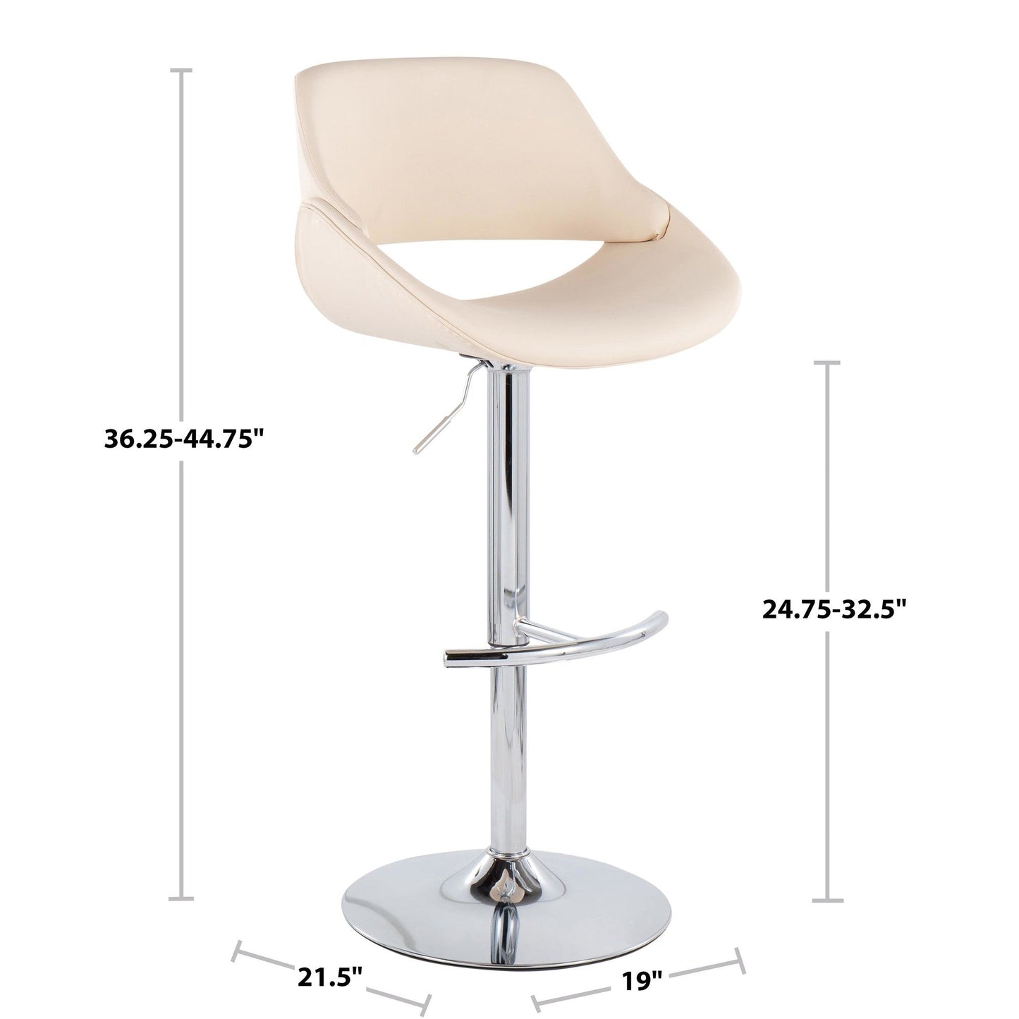 Majestic Office Furniture Adjustable Barstool - Set of 2