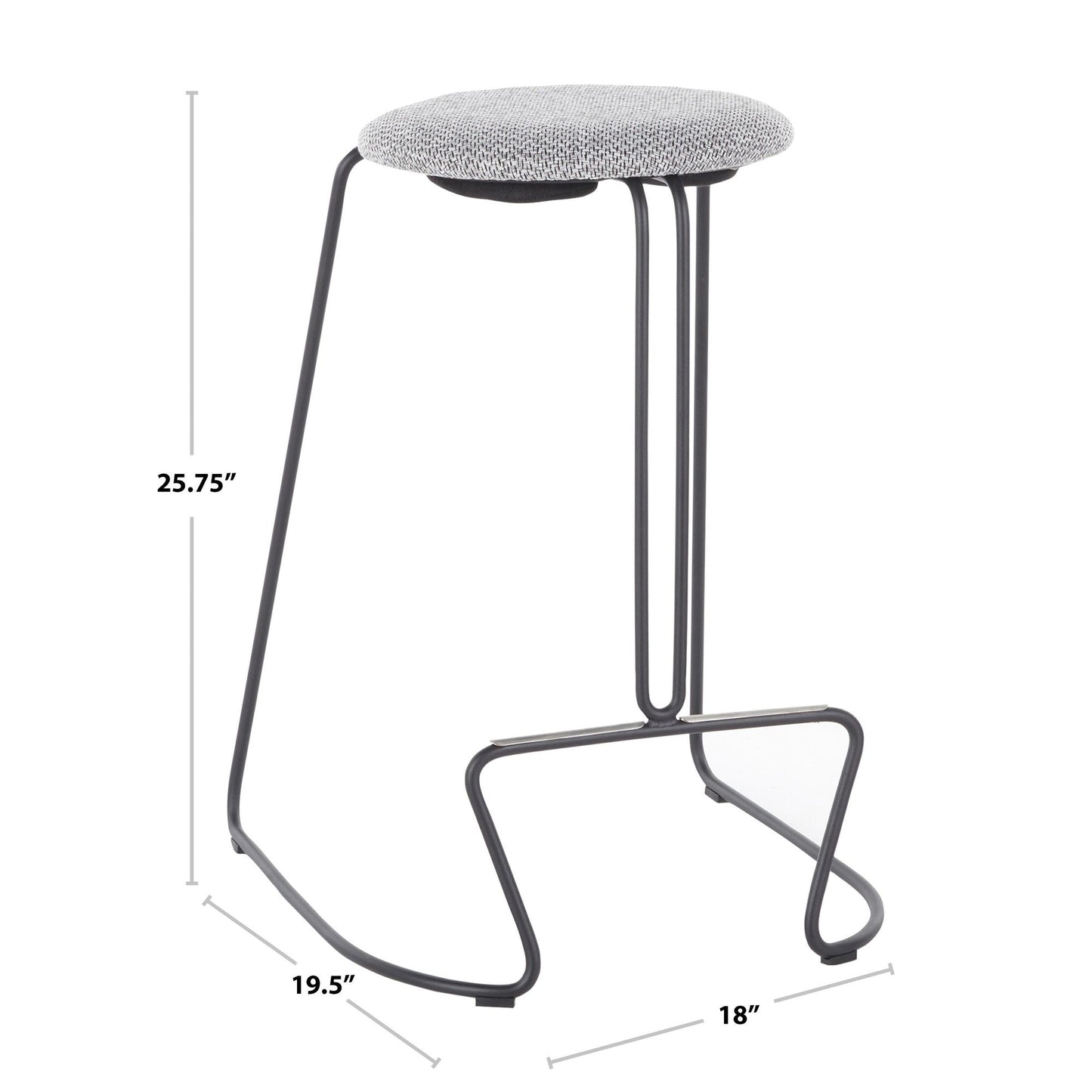 Majestic Office Furniture 26" Fixed-Height Counter Stool - Set of 2