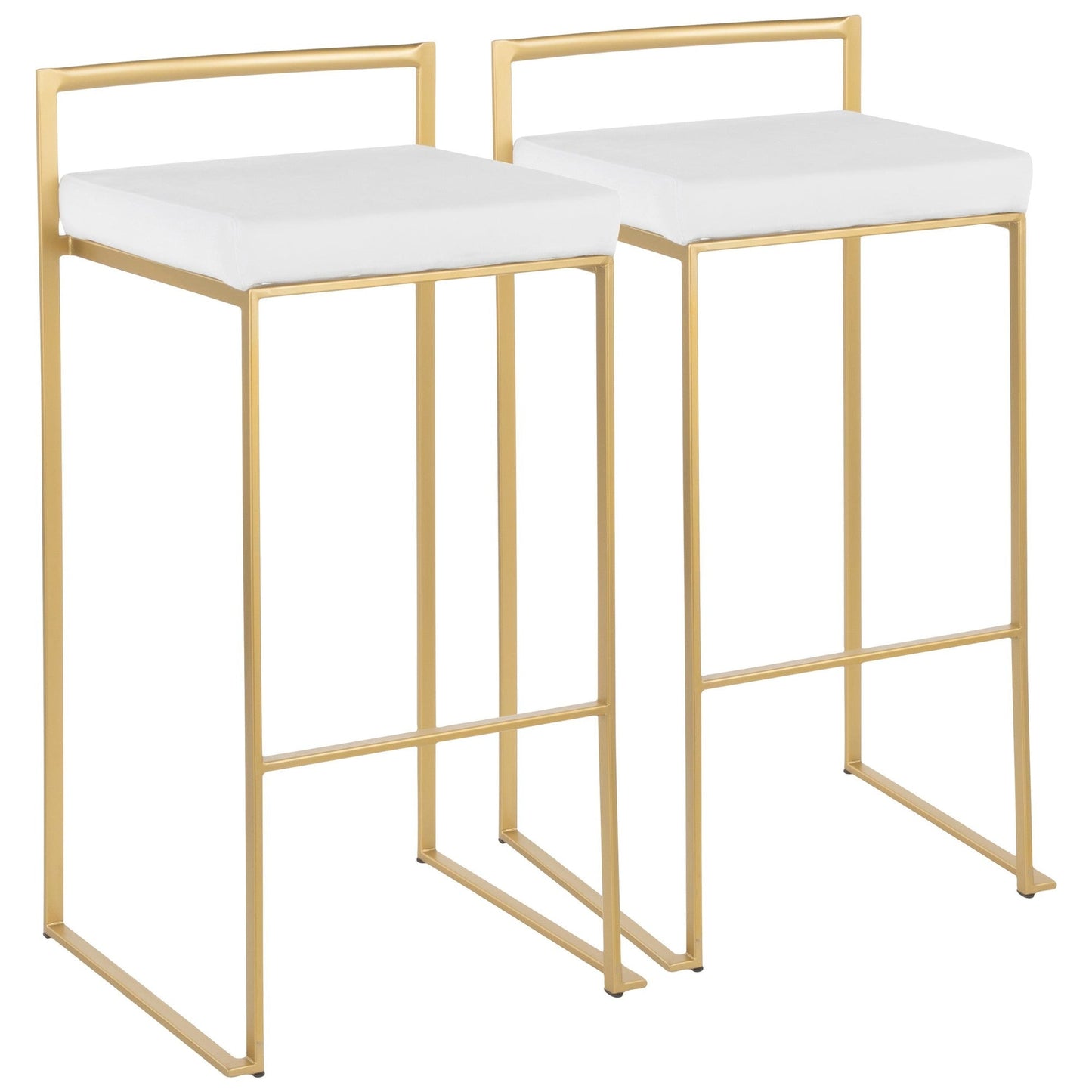 Majestic Office Furniture Stacker 30" Fixed-Height Barstool - Set of 2